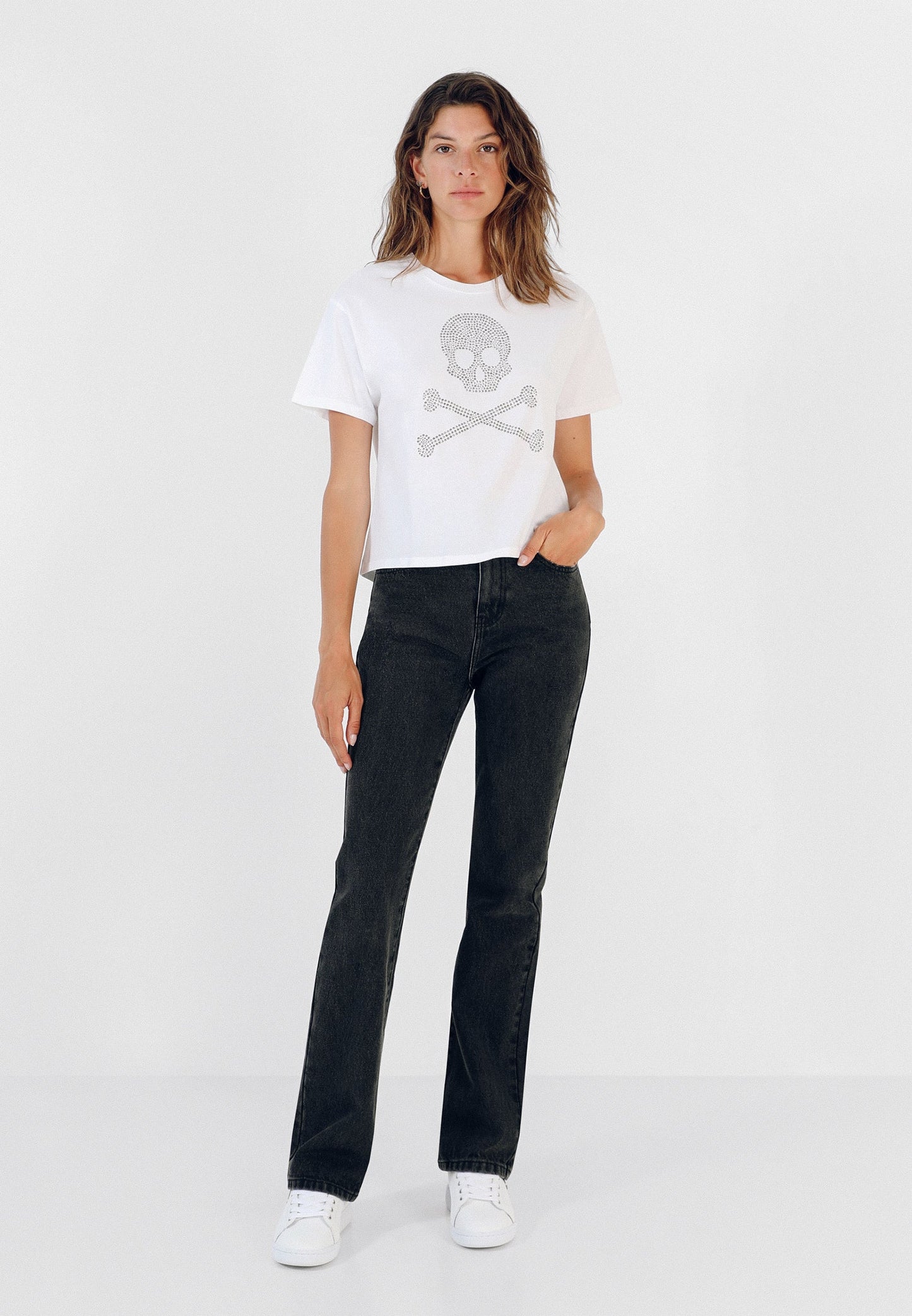 CAMISETA ALGODÓN CALAVERA TACHAS - Scalpers