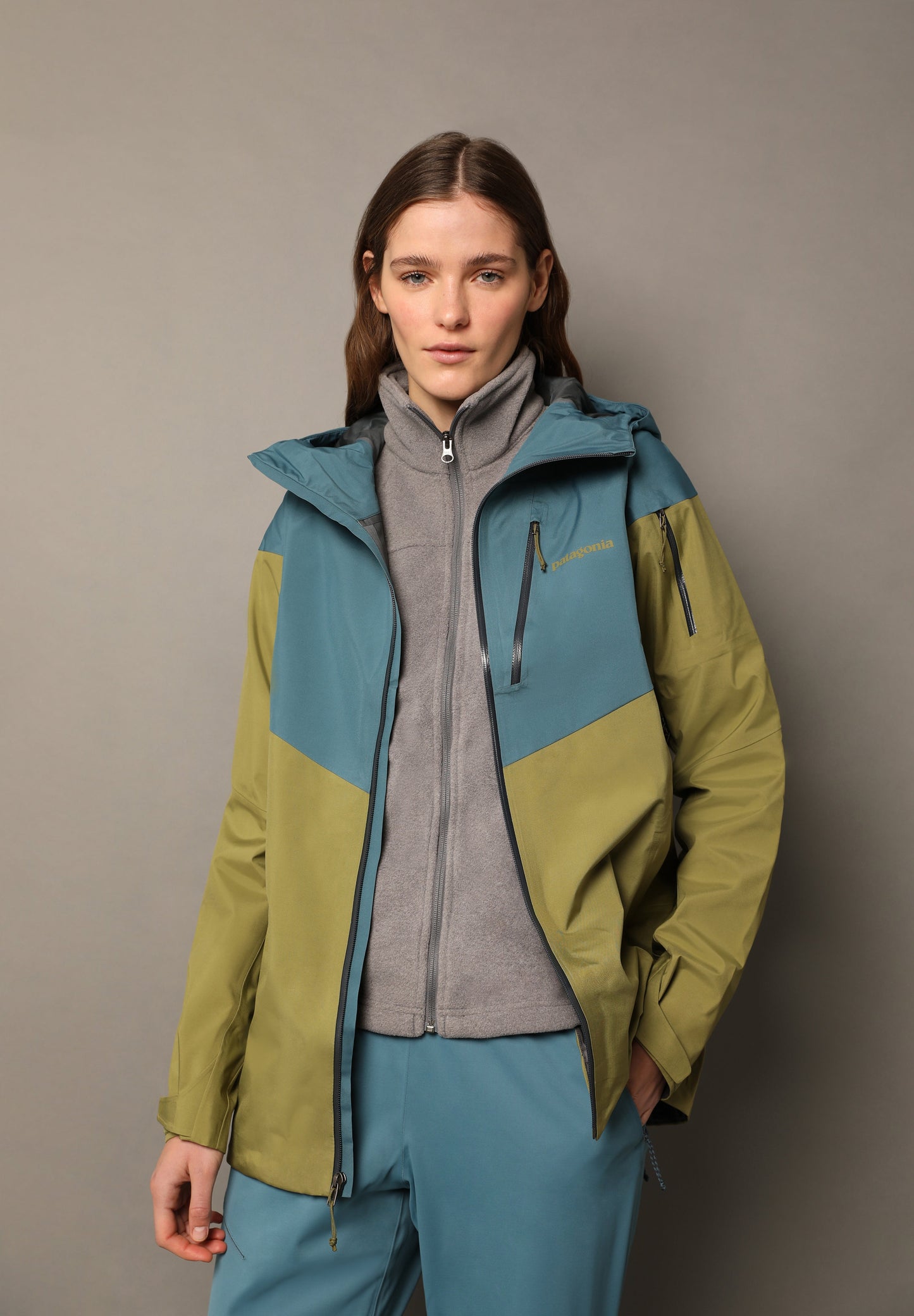 PATAGONIA | CASACO SNOWDRIFTER BICOLOR DE MULHER