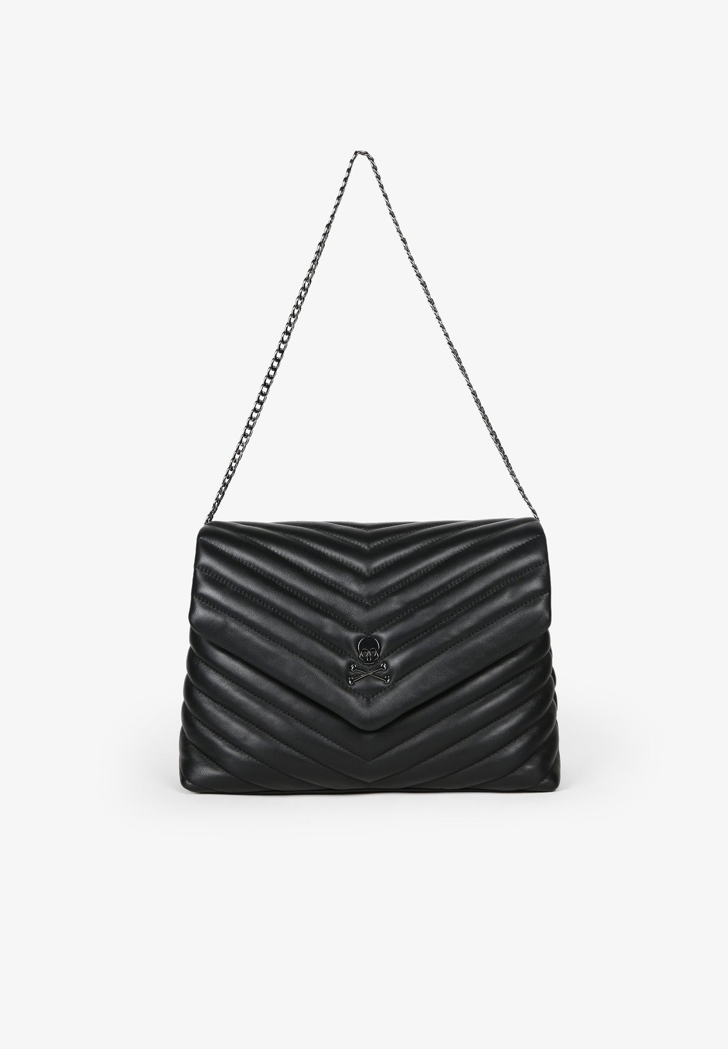 BOLSA DE PELE DE TIRACOLO ACOLCHOADA