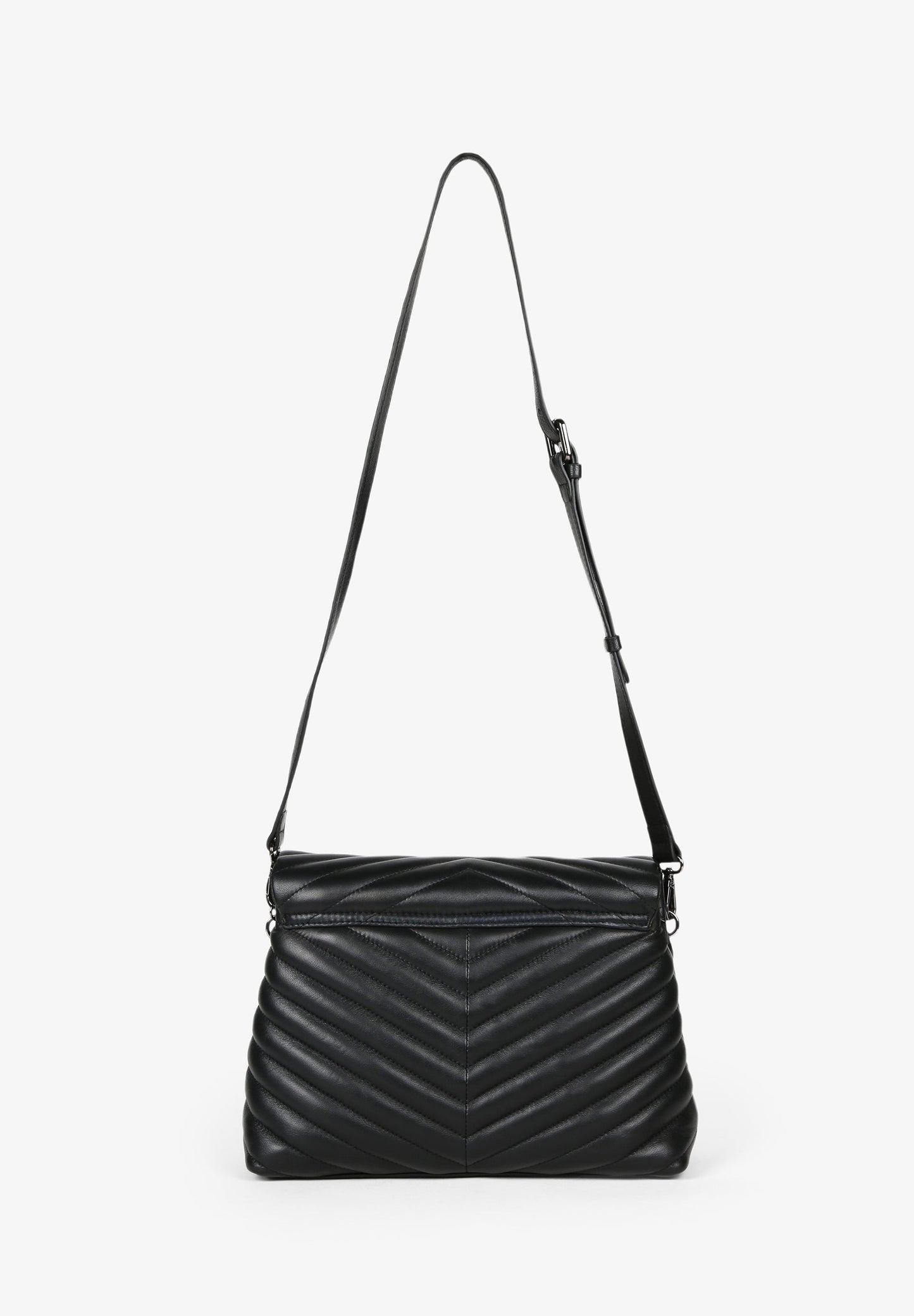 BOLSA DE PELE DE TIRACOLO ACOLCHOADA