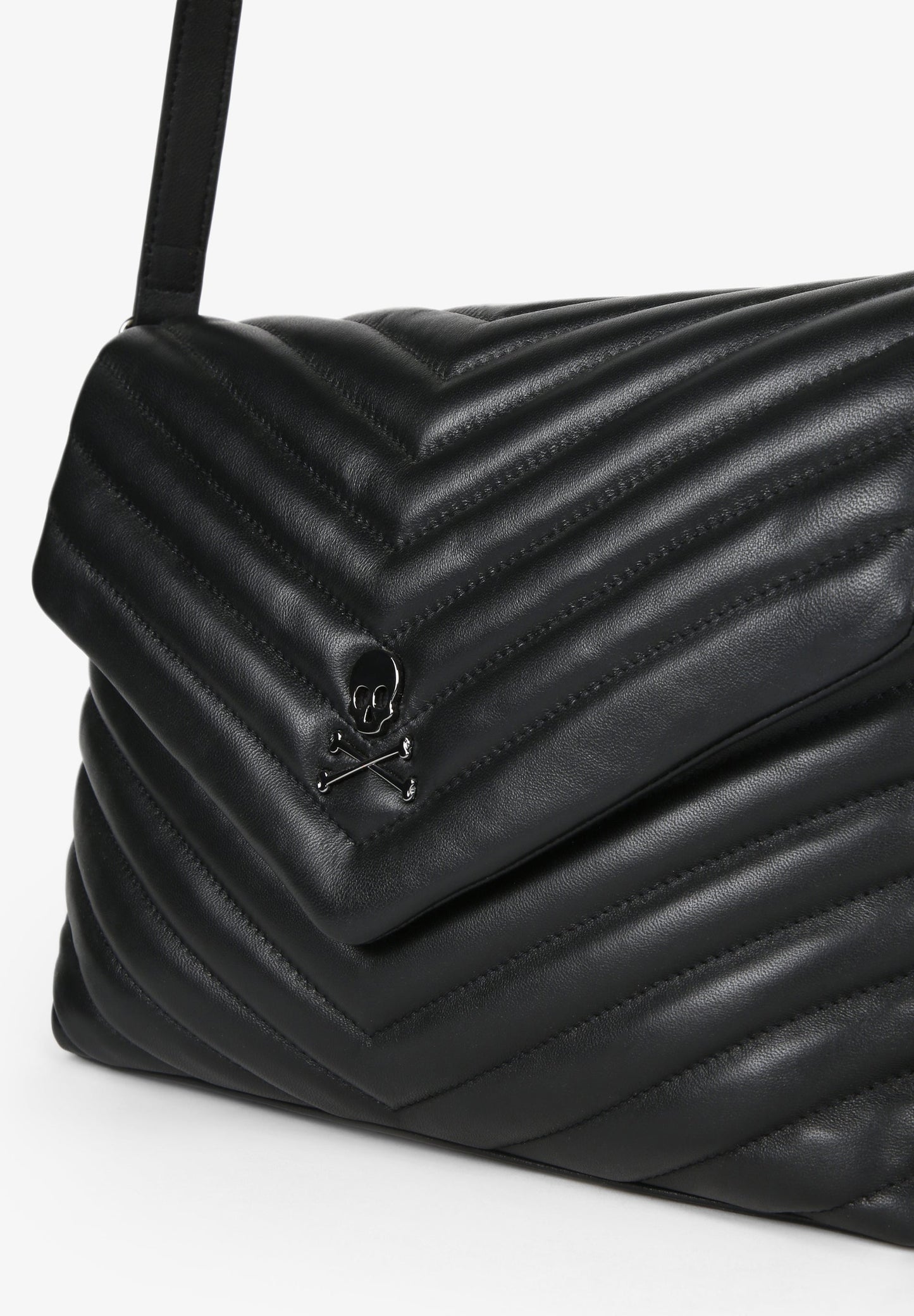 BOLSA DE PELE DE TIRACOLO ACOLCHOADA