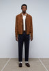 CARDIGAN BOMBER EM PELE
