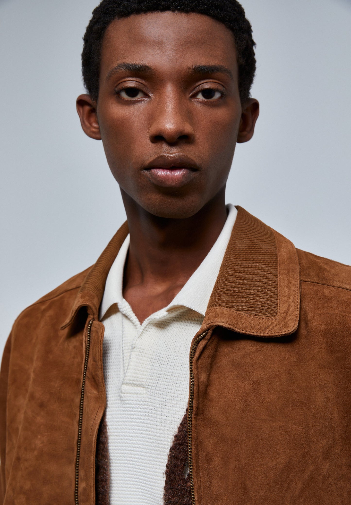 CARDIGAN BOMBER EM PELE