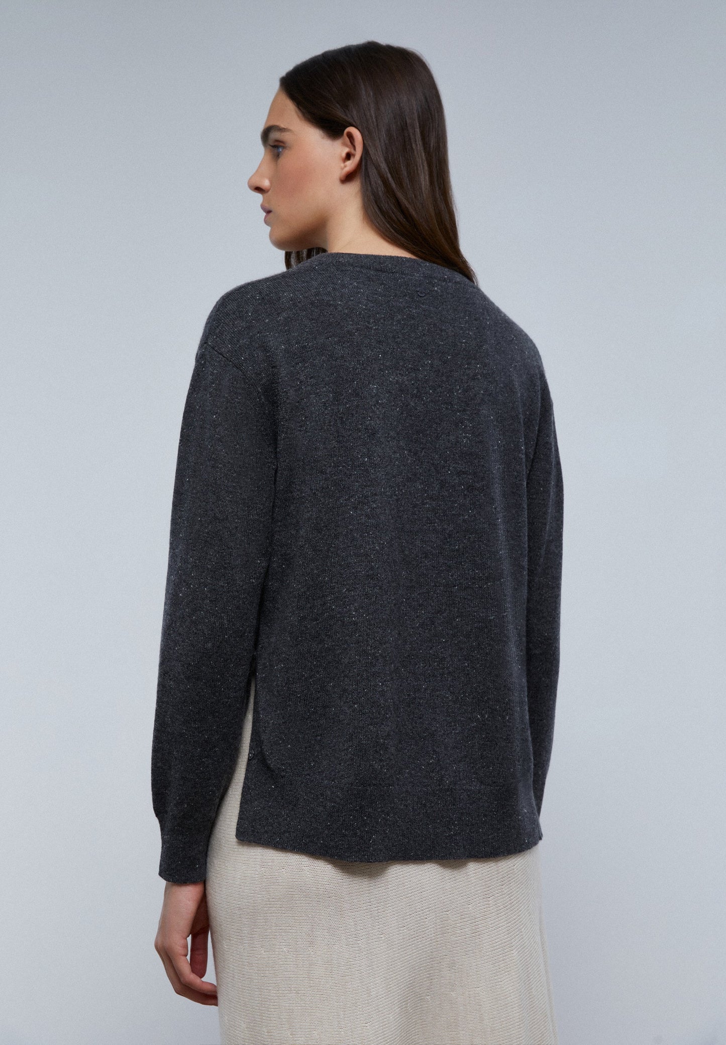 SWEATER DE MALHA EM CAXEMIRA