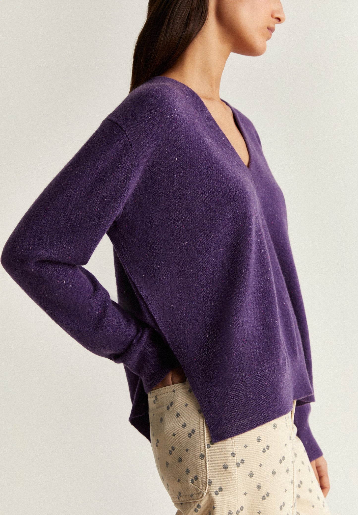 SWEATER DE MALHA EM CAXEMIRA