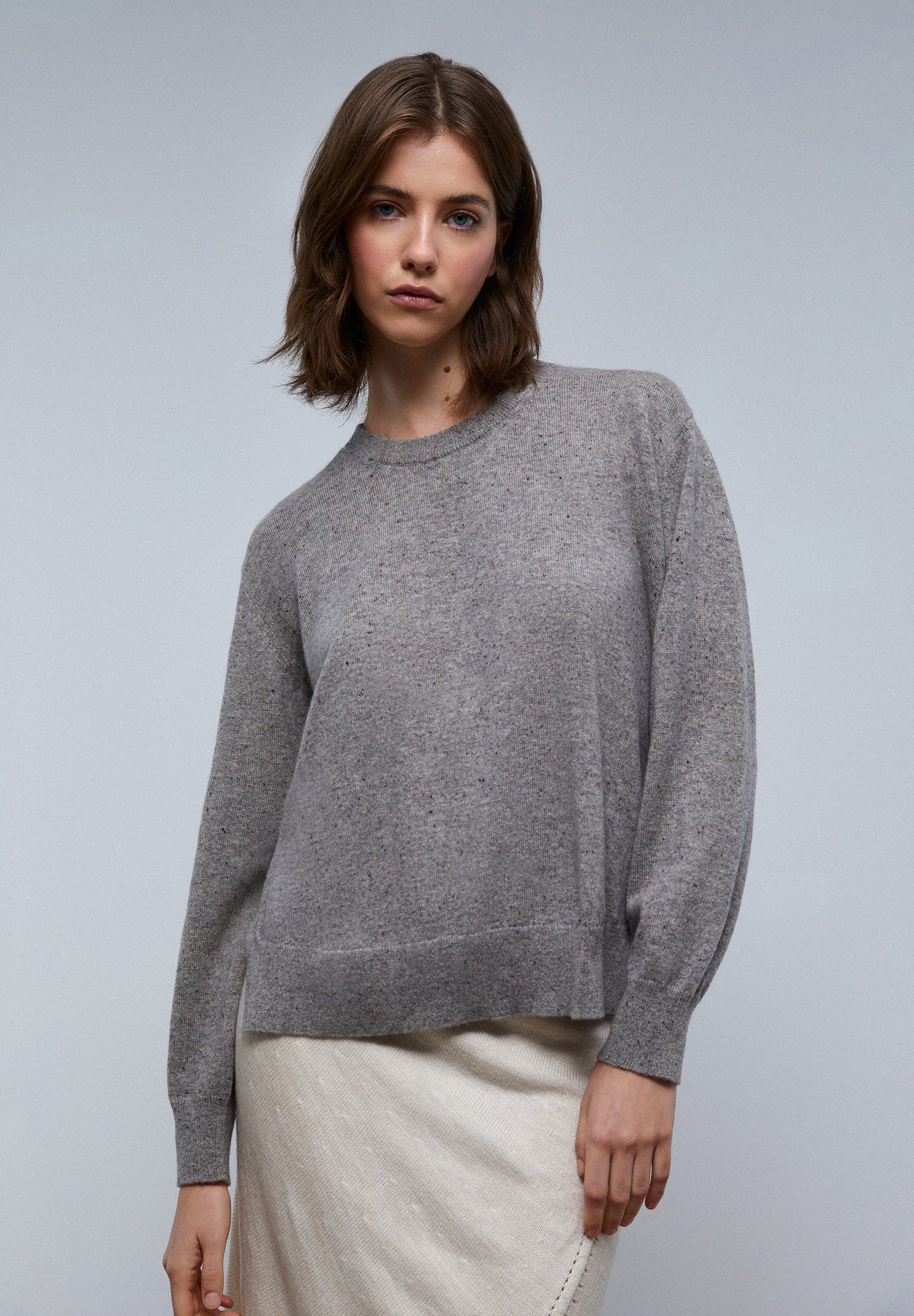 SWEATER EM CAXEMIRA COM DECOTE REDONDO