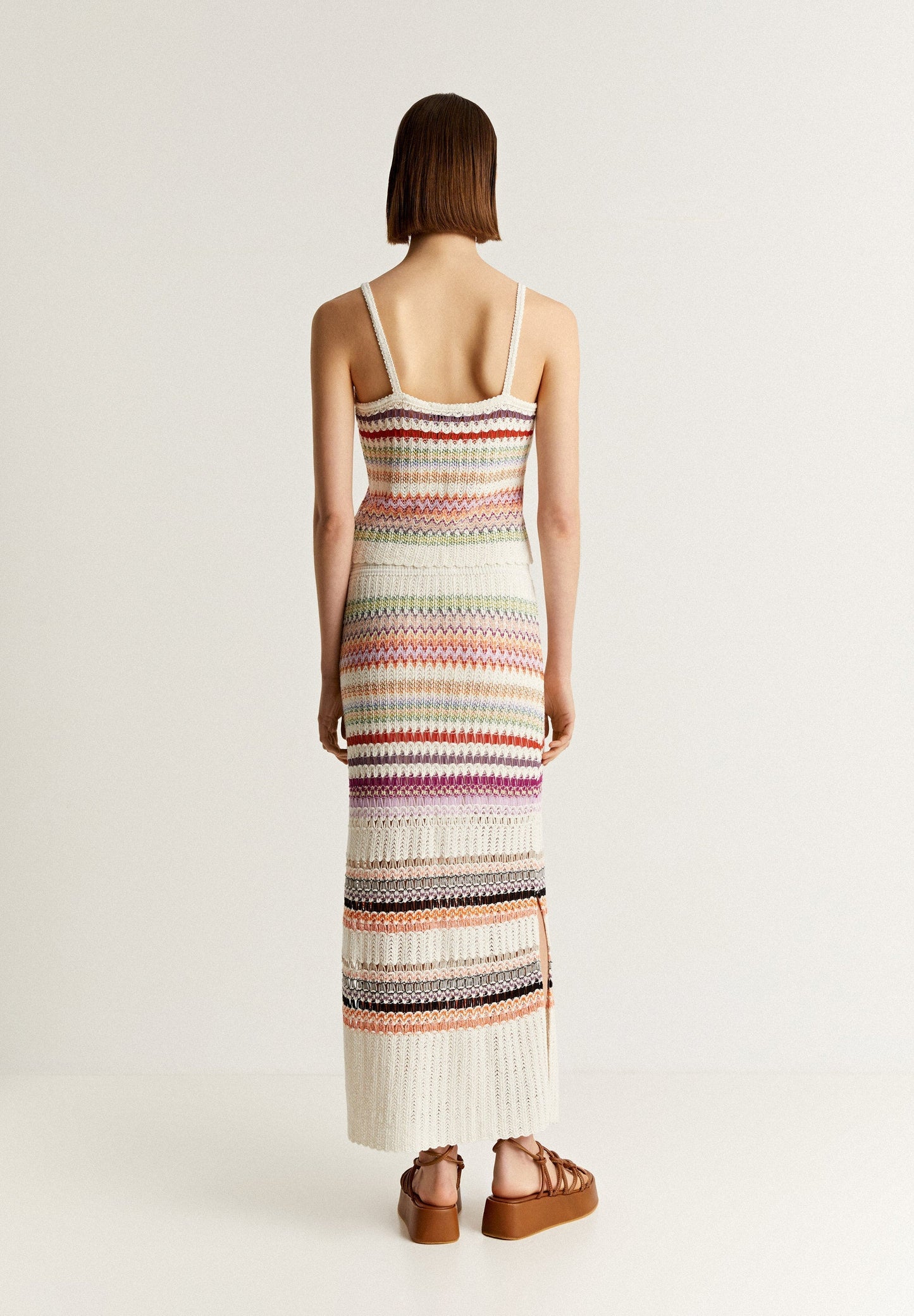SAIA MIDI DE CROCHET ÀS RISCAS