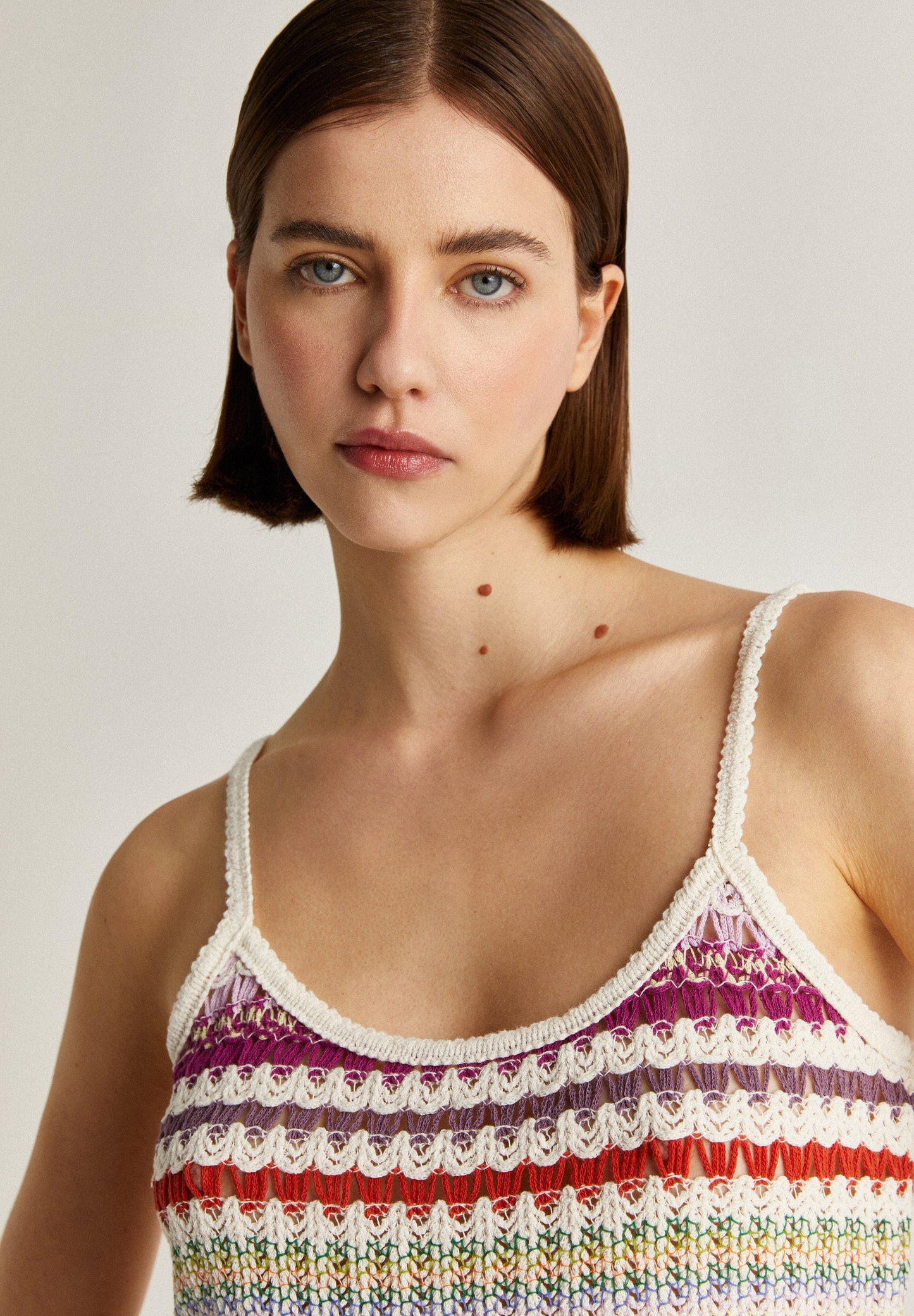 TOP DE CROCHET MULTICOLORIDO