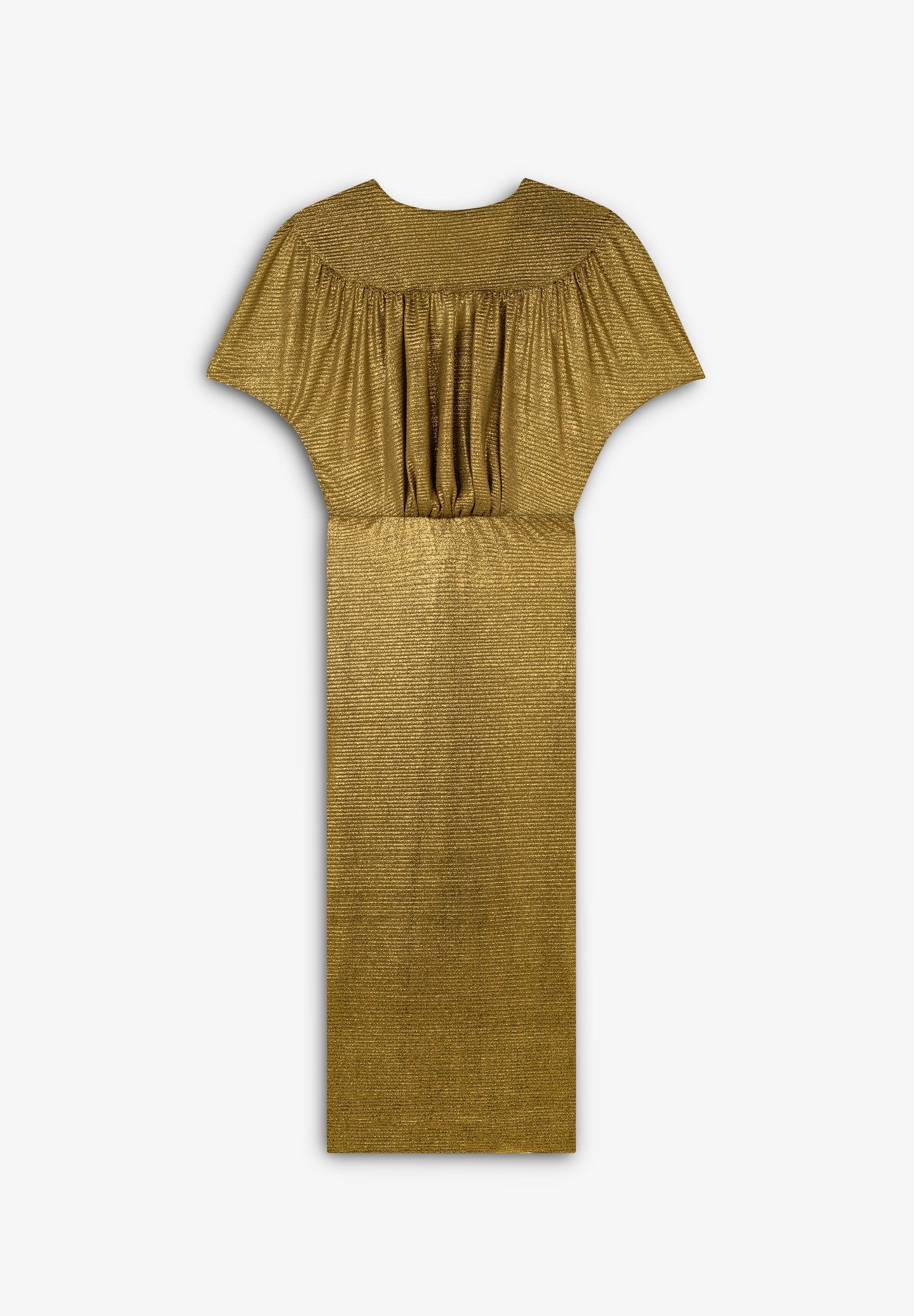 VESTIDO EM FIO METALIZADO COM NÓ
