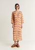 VESTIDO MIDI CROCHET MULTICOLORIDO