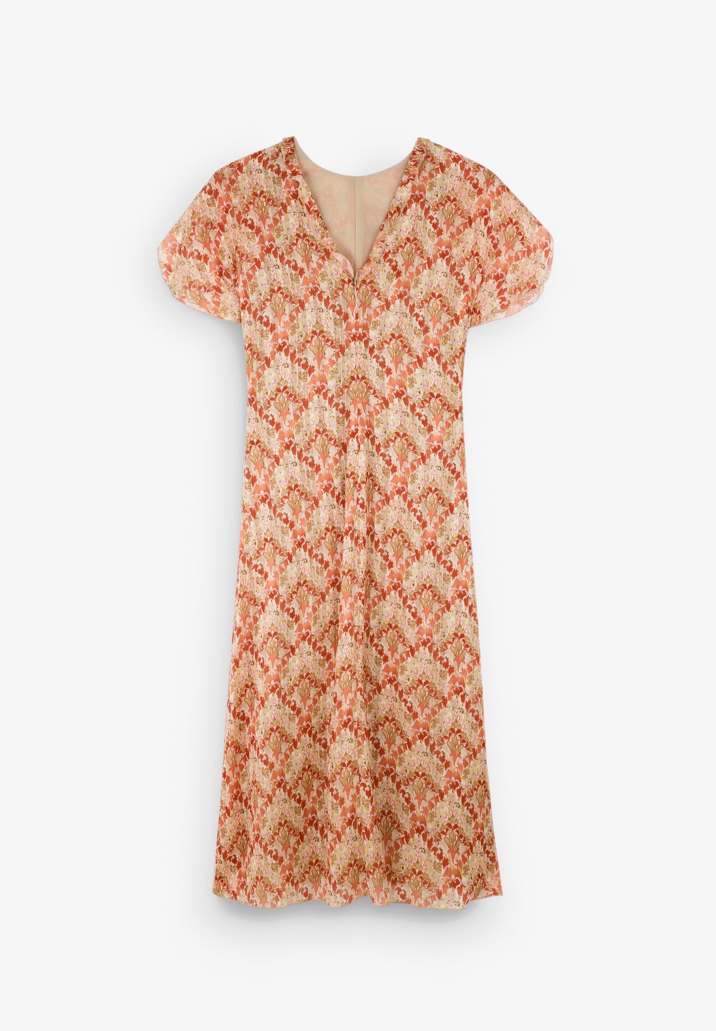 VESTIDO MIDI FRANZIDO FRONTAL
