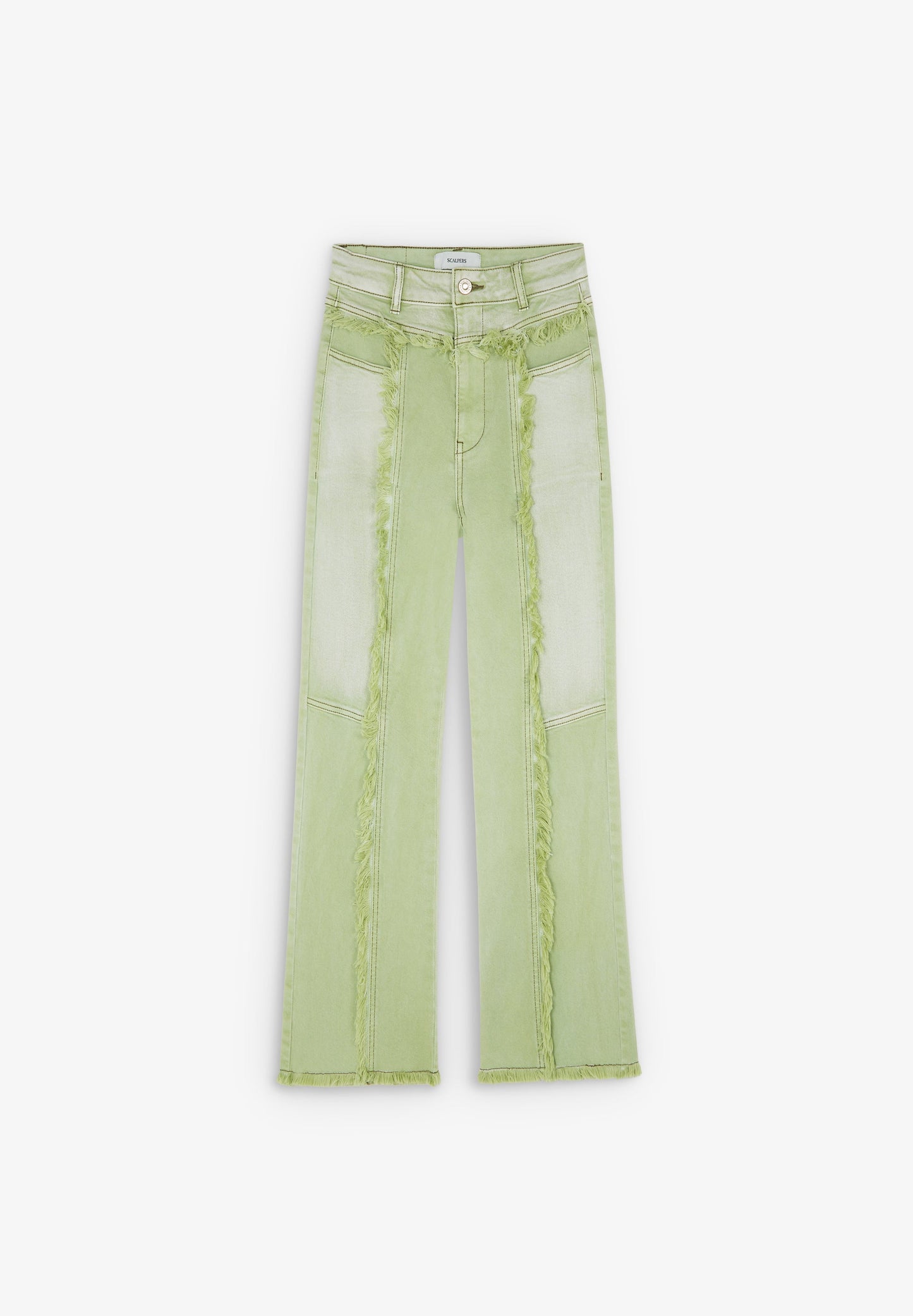 JEANS ANKLE FLARE COM PORMENORES DESFIADOS