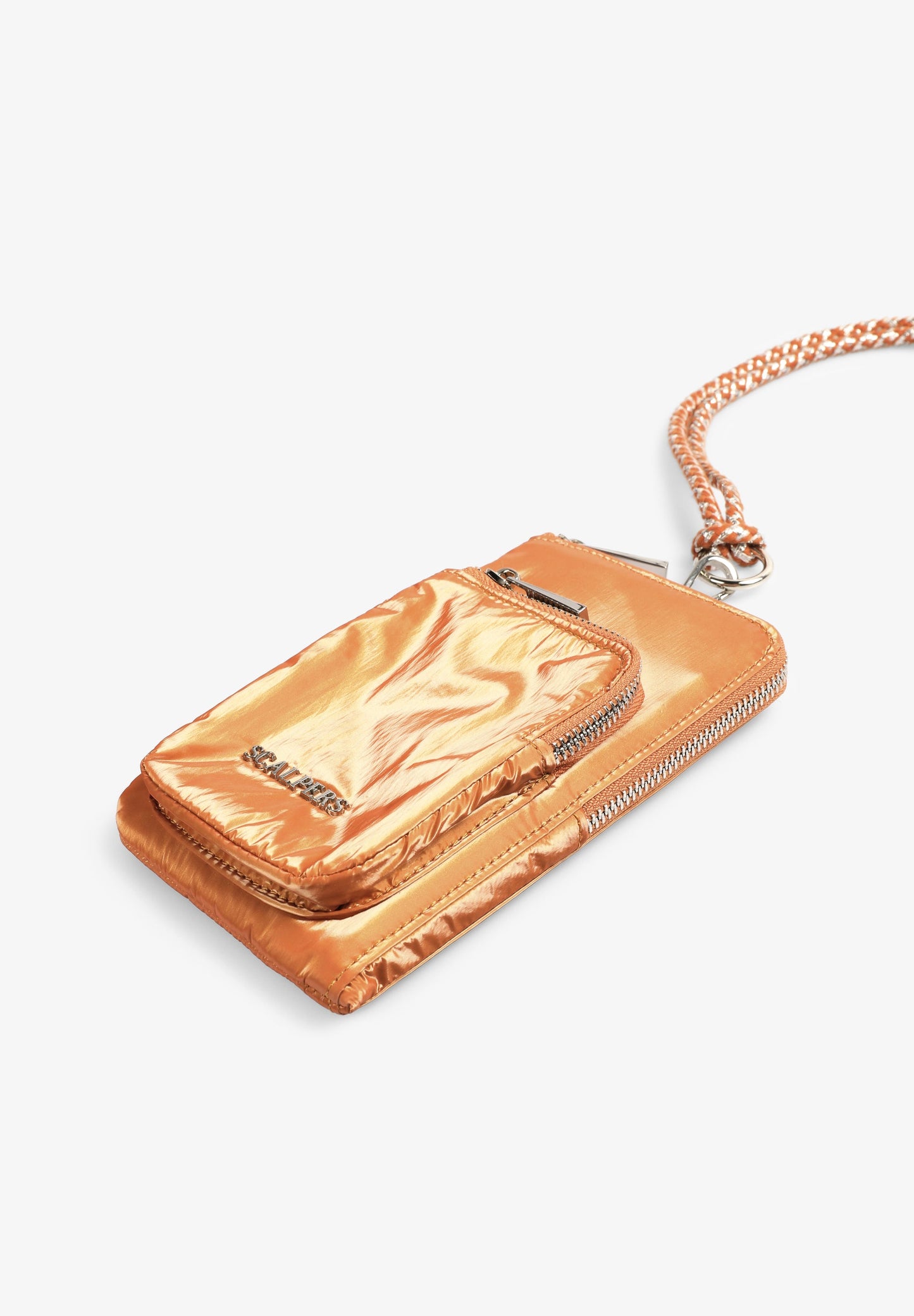 MINIBOLSA PARA TELEMÓVEL METALIZADA COM BOLSO