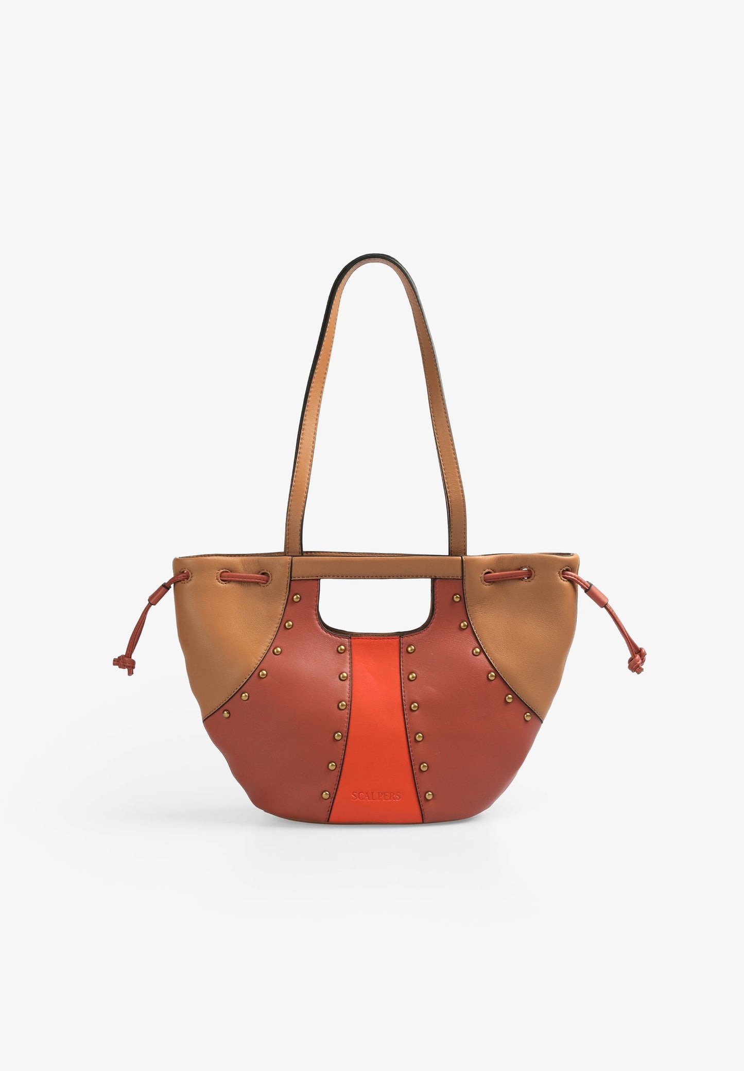 BOLSA EM PELE DE OMBRO TRICOLOR