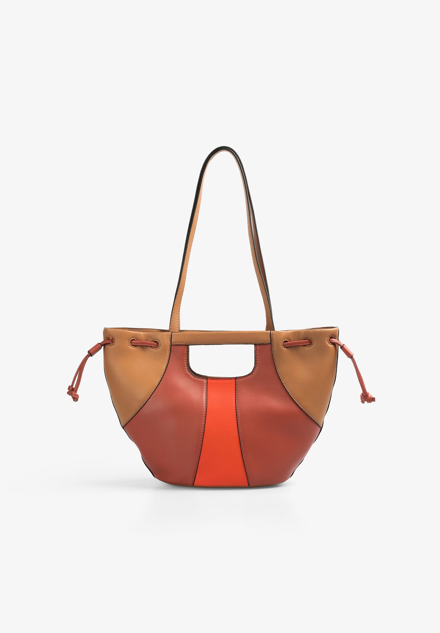 BOLSA EM PELE DE OMBRO TRICOLOR