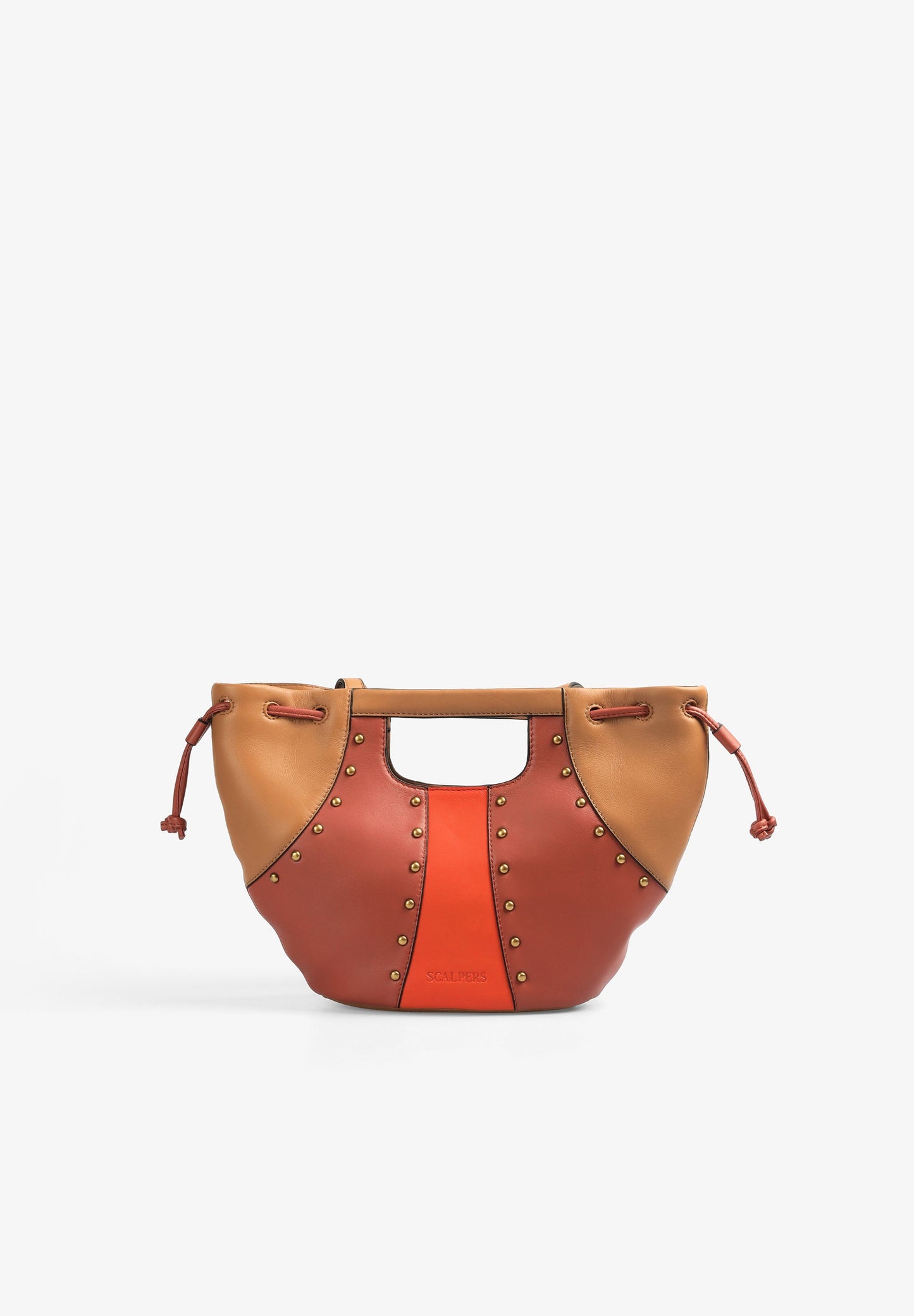 BOLSA EM PELE DE OMBRO TRICOLOR