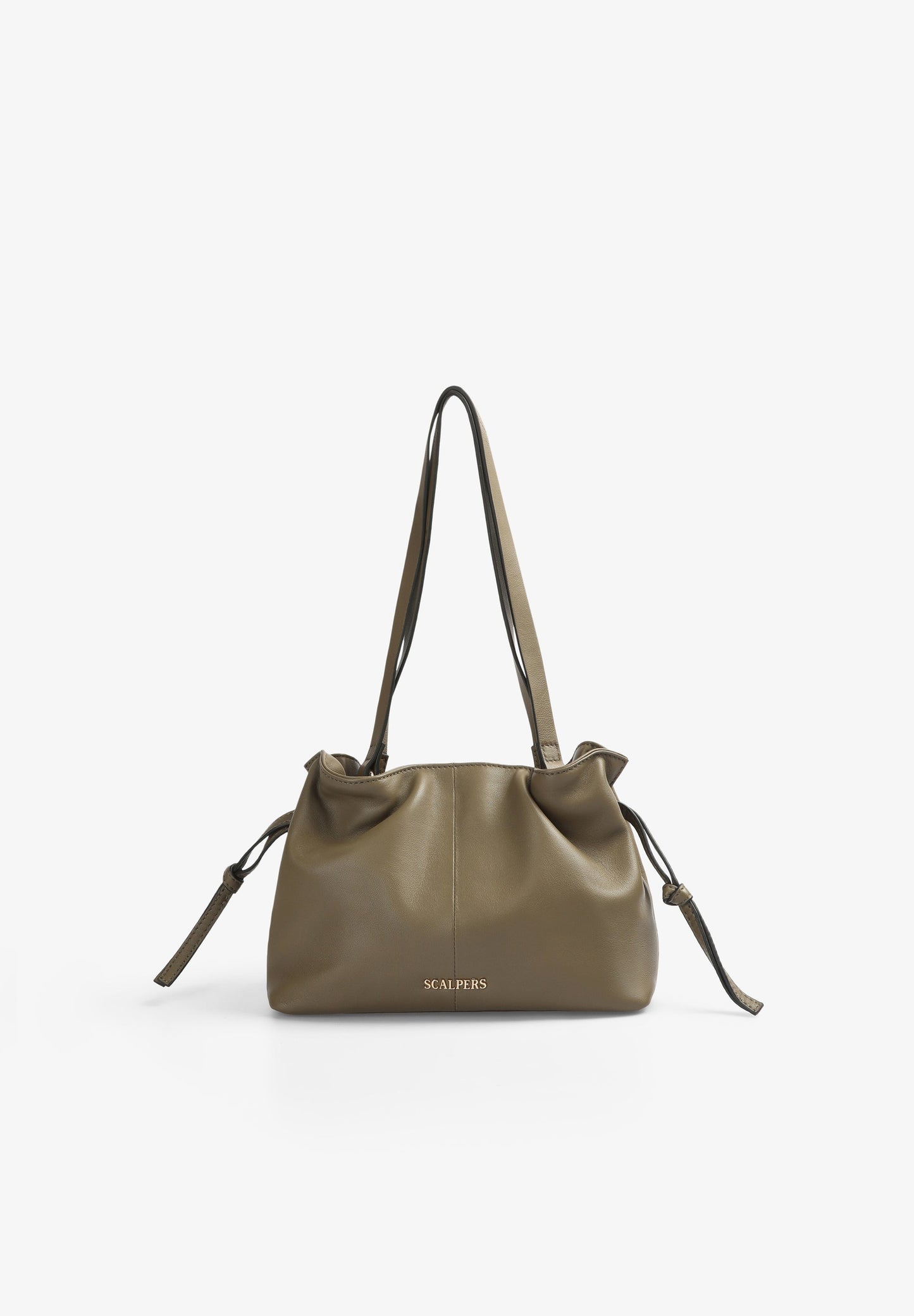 BOLSA EM PELE COM PORMENOR DE FRANZIDOS