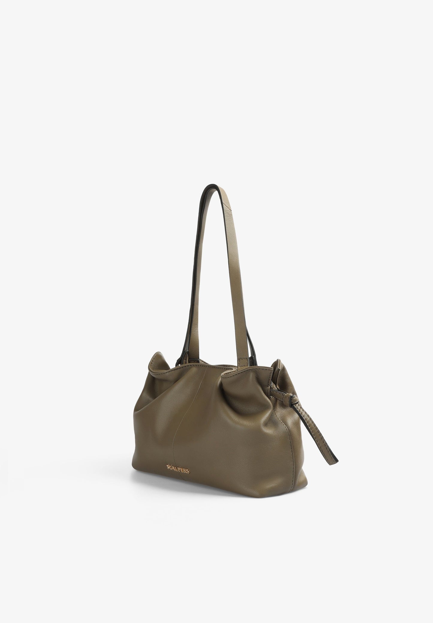 BOLSA EM PELE COM PORMENOR DE FRANZIDOS