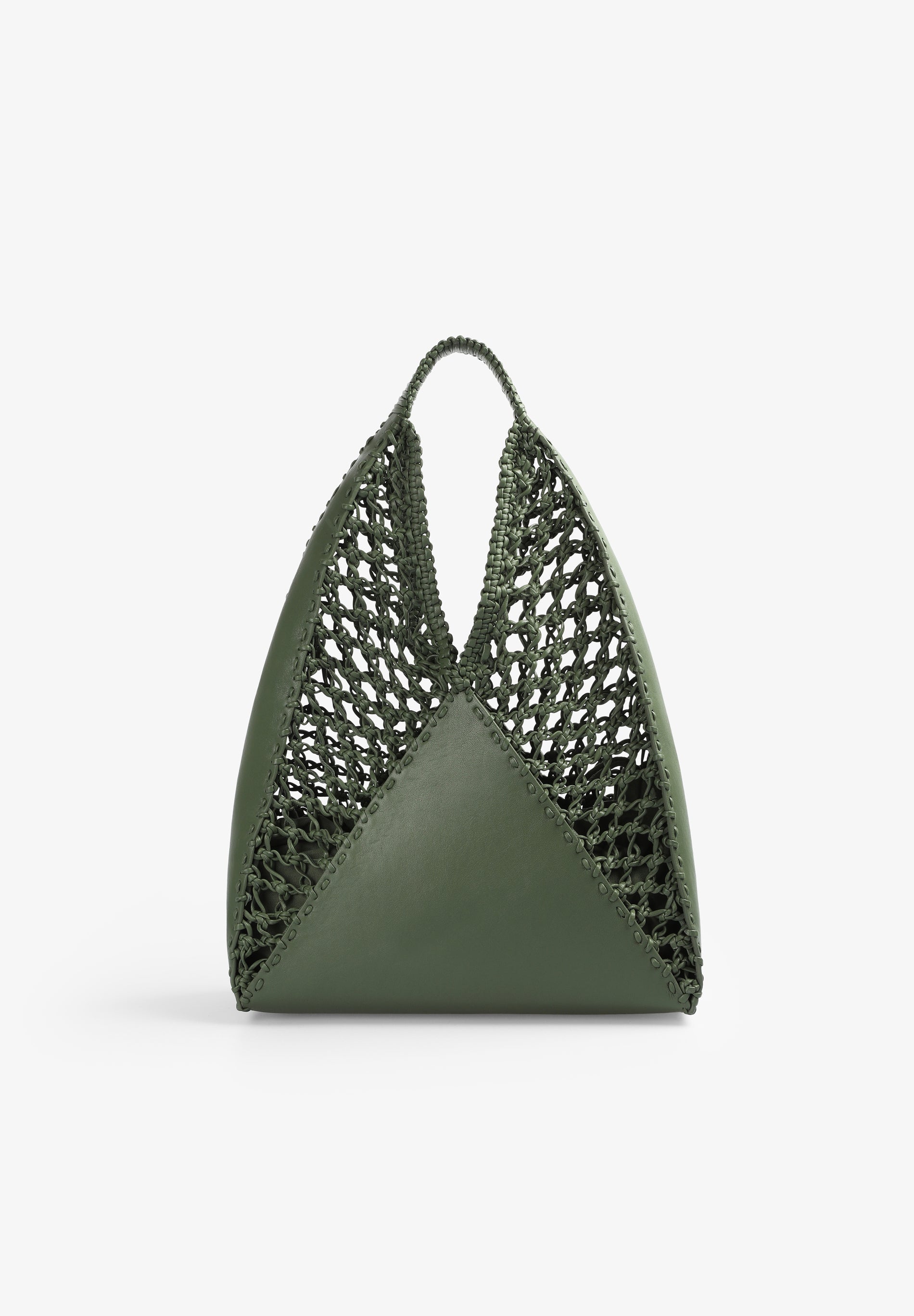 MALA TOTE BAG EM PELE COM TRANÇADO