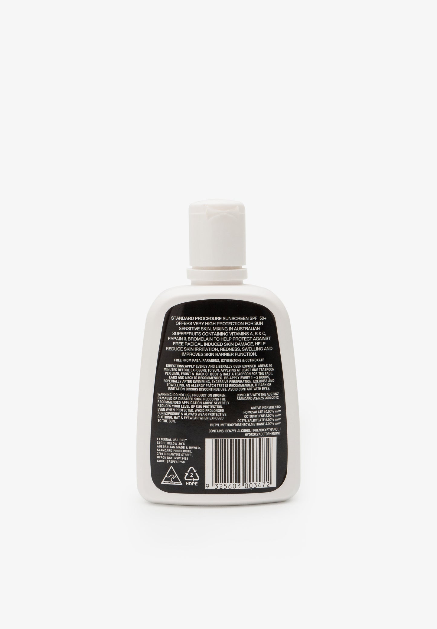 STANDARD PROCEDURE | CREMA SOLAR SPF 50+ 125ML