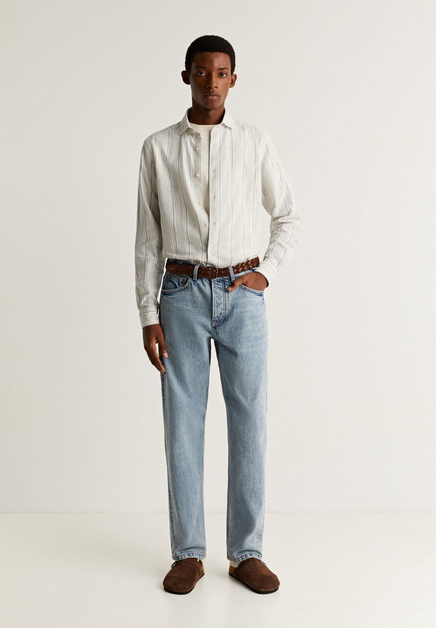 CAMISA DE RISCAS COM SKULL PLACKET