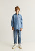 CAMISA DENIM DECOTE COM BOTÕES