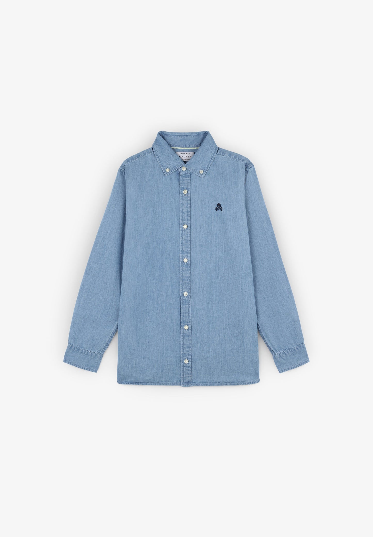 CAMISA DENIM DECOTE COM BOTÕES