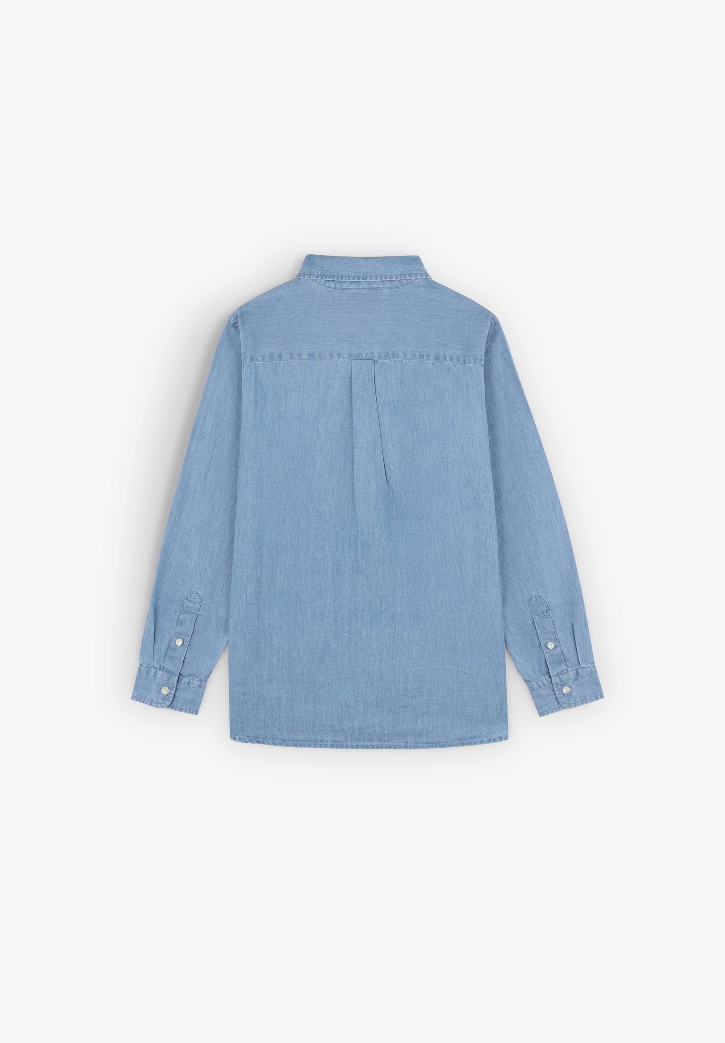 CAMISA DENIM DECOTE COM BOTÕES