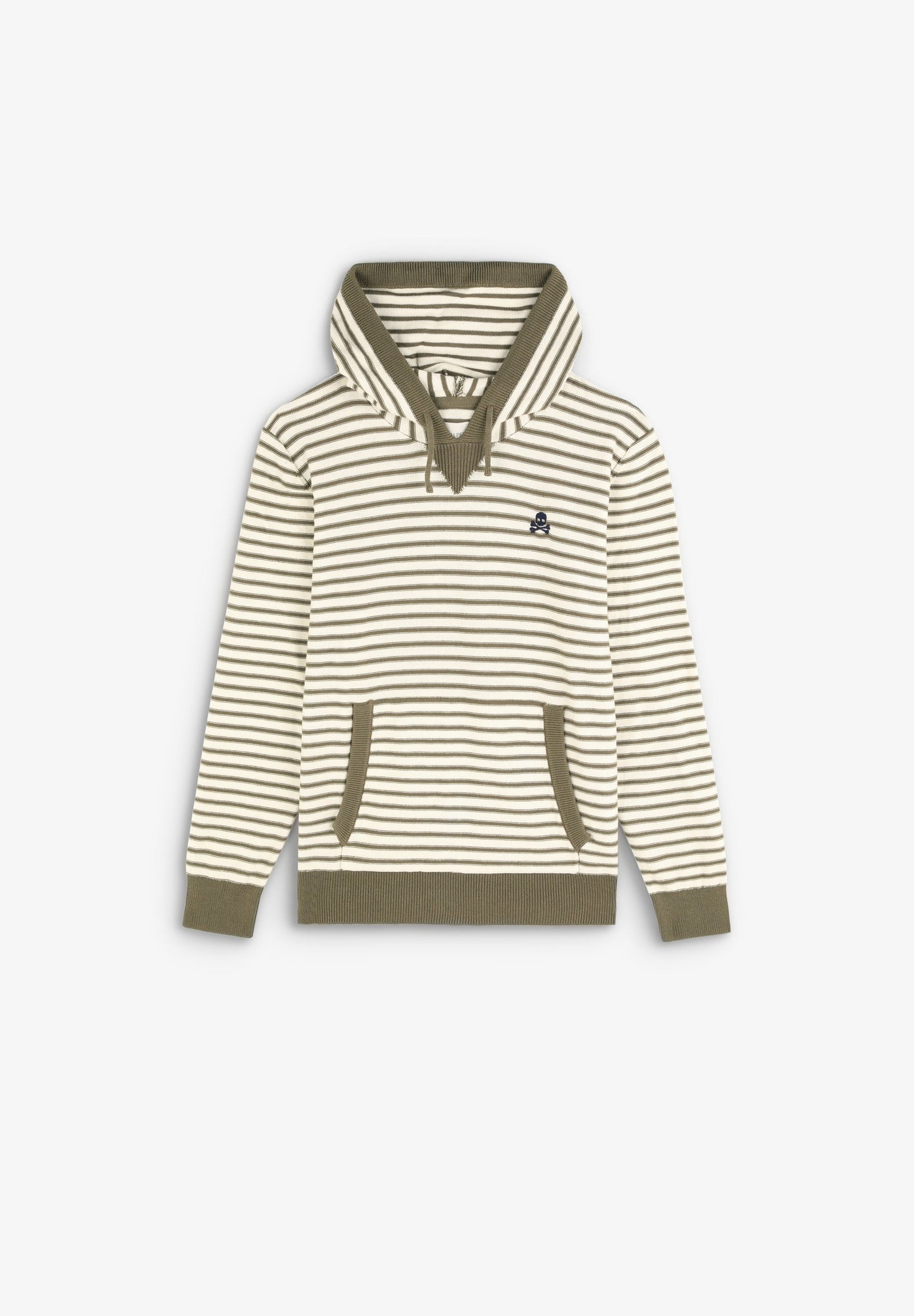 SWEATER DE RISCAS COM CAPUZ