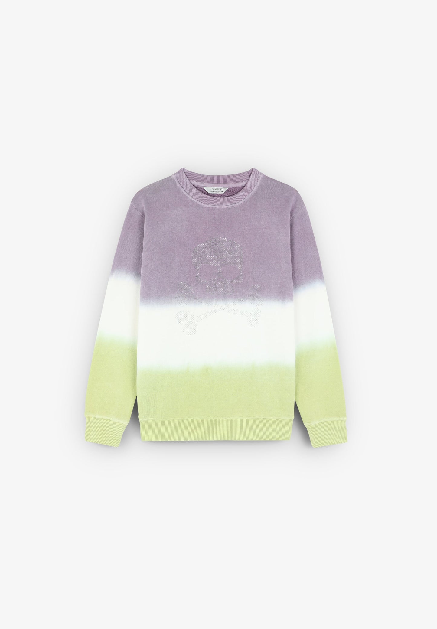 SWEATSHIRT TIE-DYE COM SKULL EM GLITTER NA FRENTE