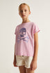 ZEBRA GLITTER SKULL TEE GIRLS