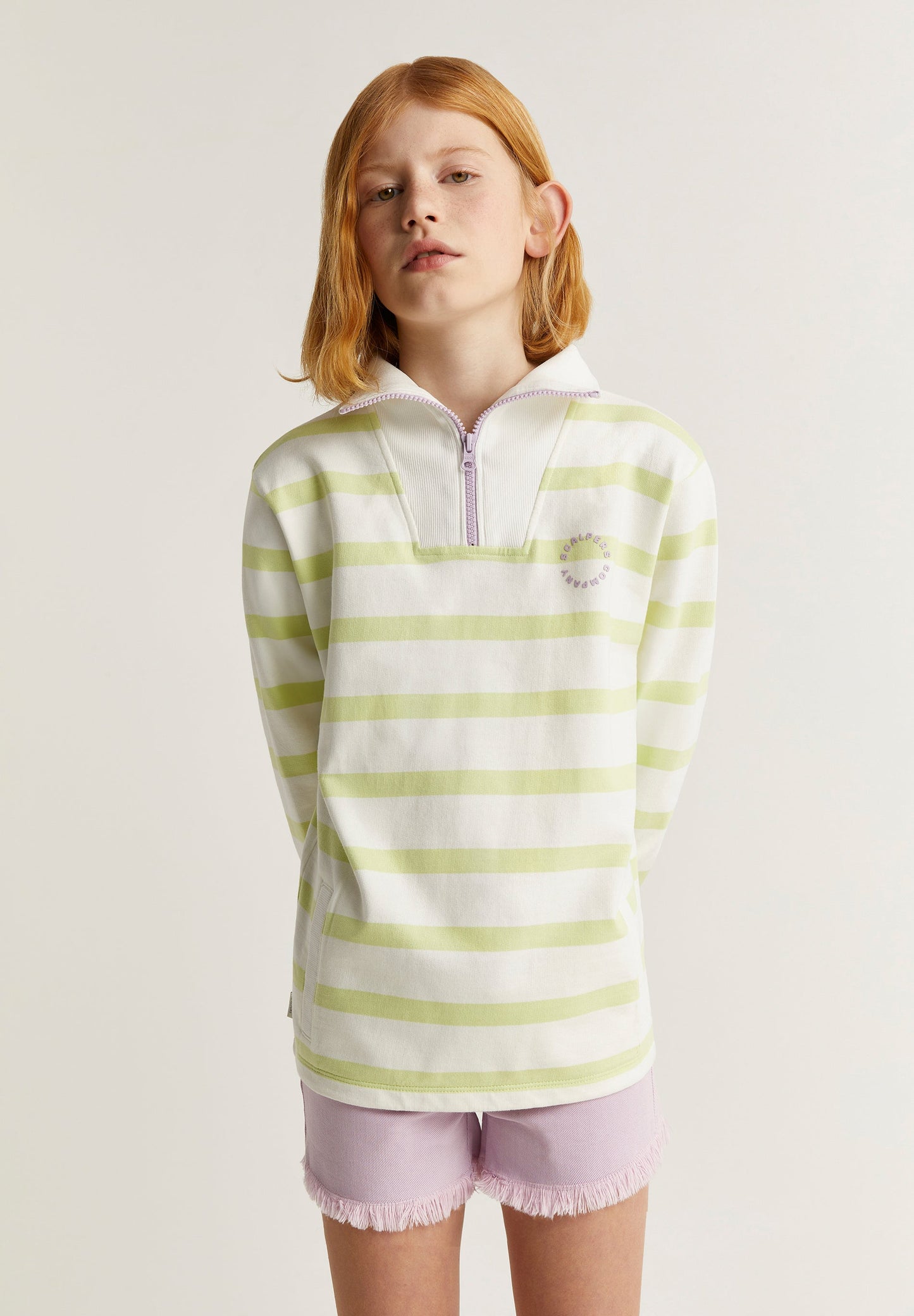 SWEATSHIRT RISCAS PORMENOR ZIP