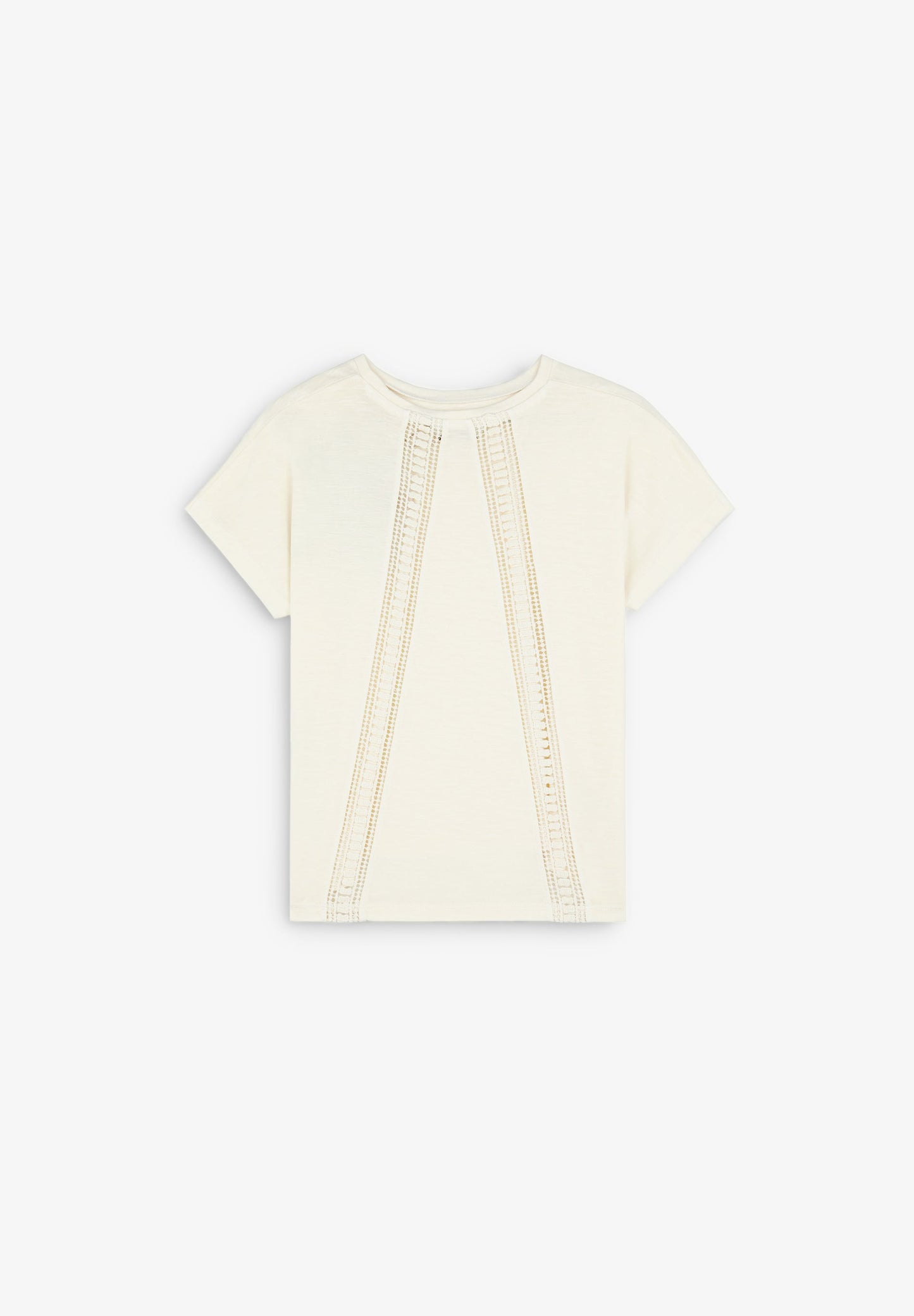 T-SHIRT FLAMÉ PORMENOR ATRÁS DE RENDA