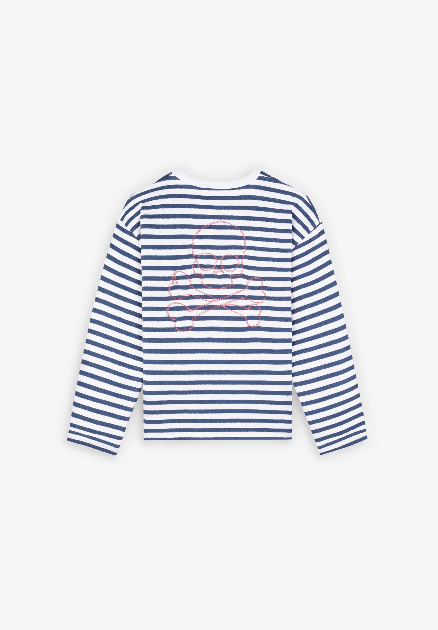 SWEATSHIRT ÀS RISCAS COM CONTORNO SKULL