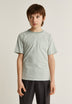 T-SHIRT DE RISCAS COM BOLSO