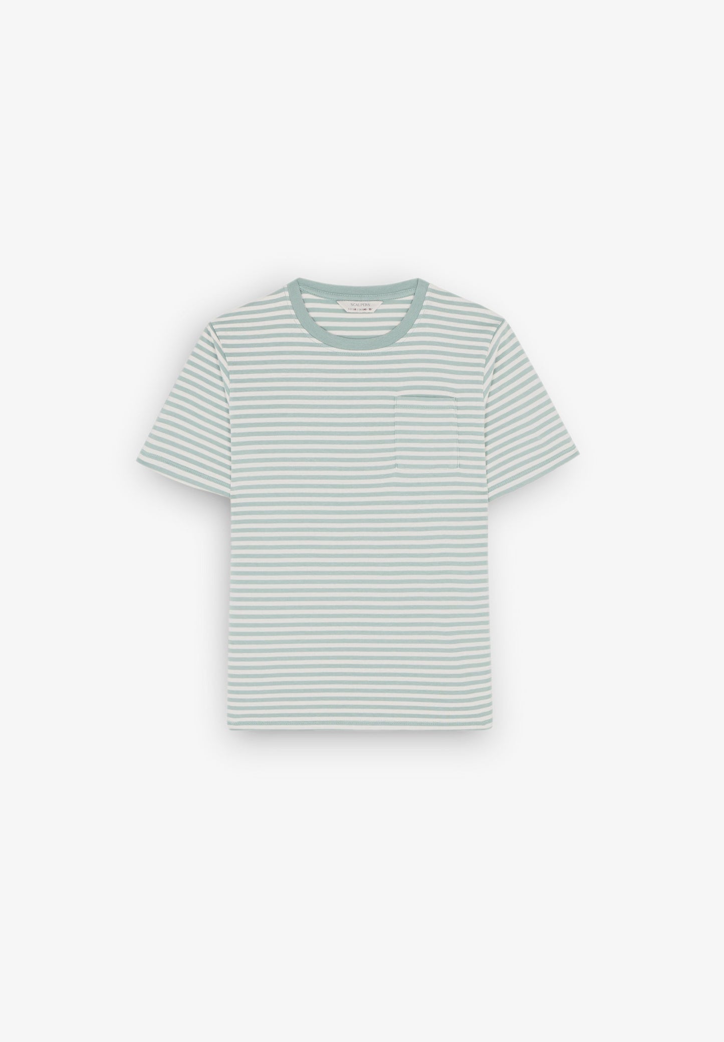 T-SHIRT DE RISCAS COM BOLSO