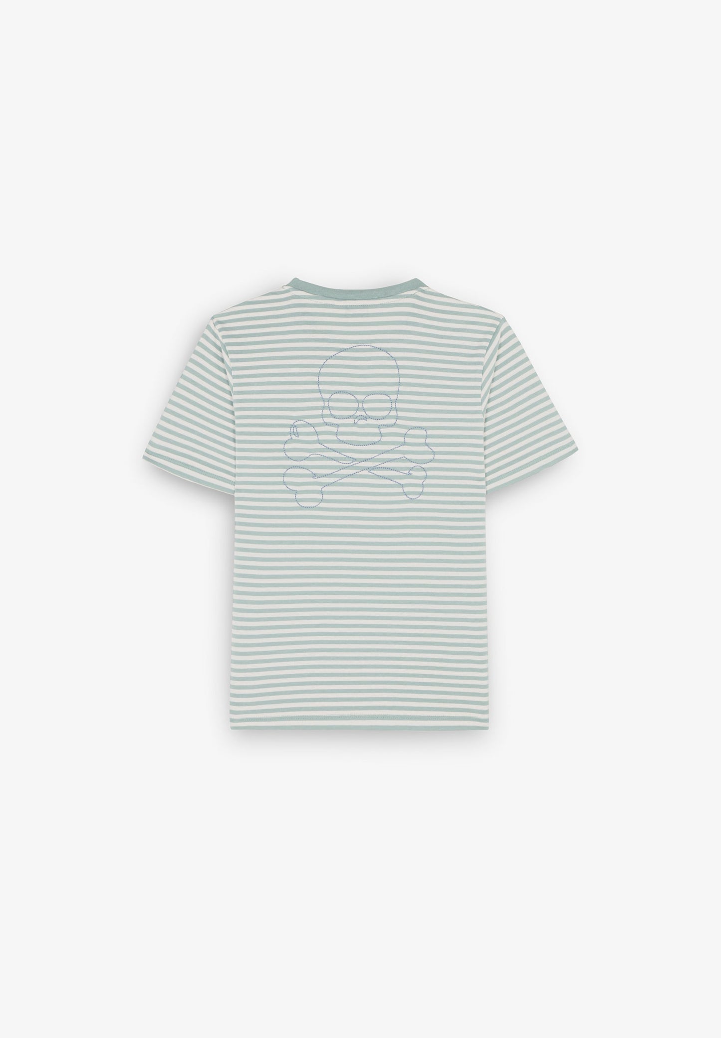 T-SHIRT DE RISCAS COM BOLSO