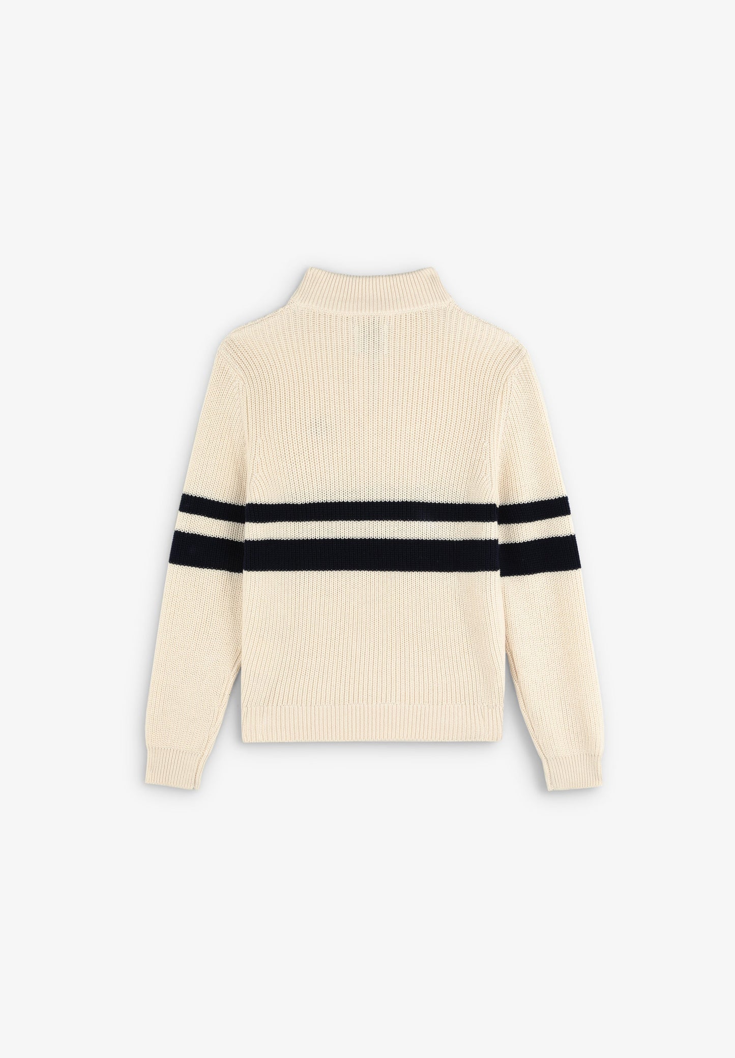 SWEATER ÀS RISCAS COM FECHO DE CORRER