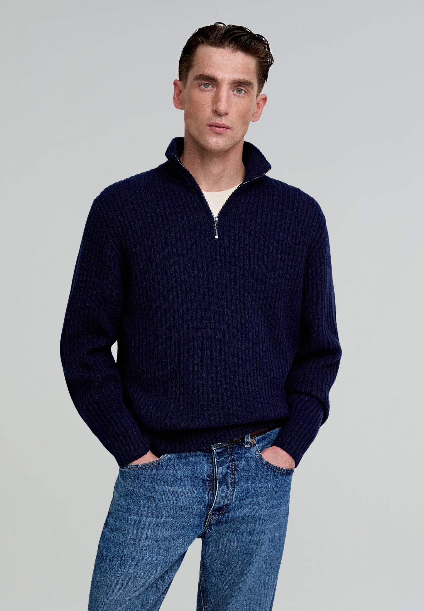 SWEATER PREMIUM CANELADA COM ZIP