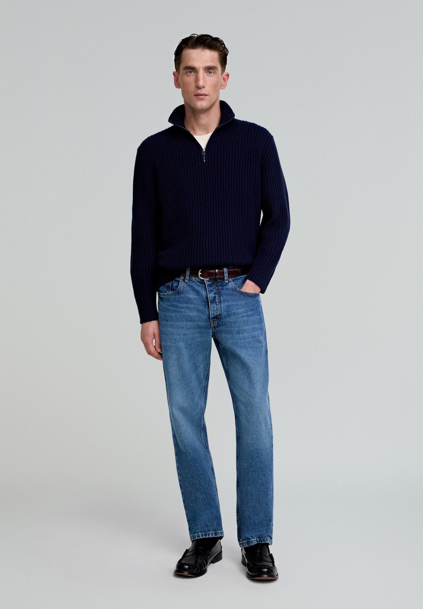 SWEATER PREMIUM CANELADA COM ZIP