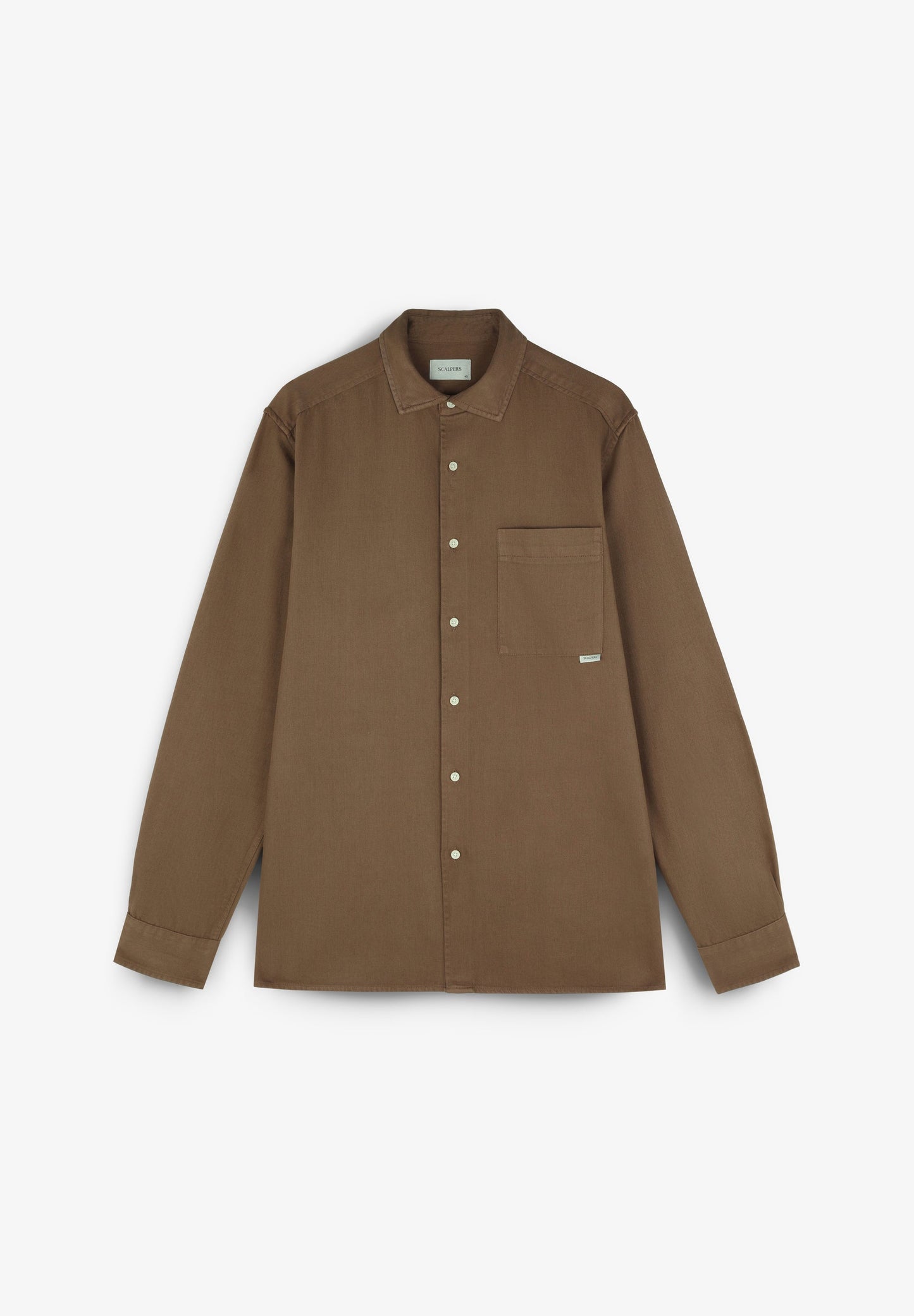 CAMISA DE BOLSO EM ALGODÃO E LINHO