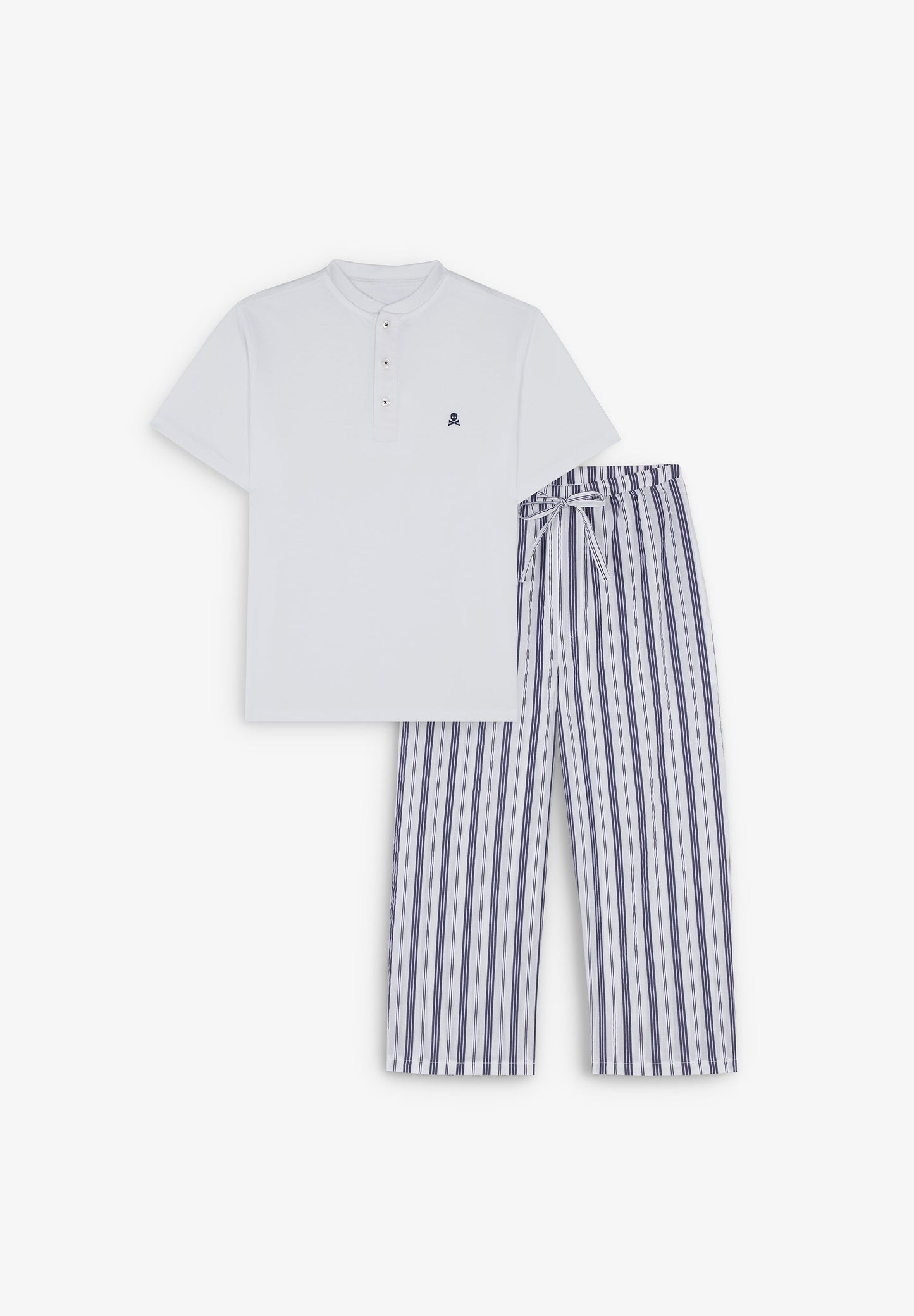 PIJAMA PORMENOR CALÇAS ÀS RISCAS