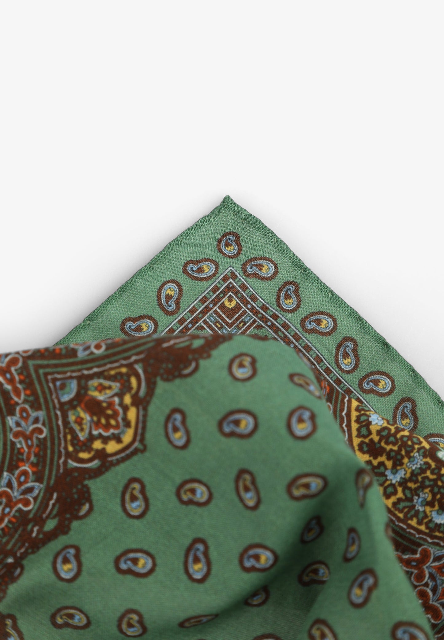 LENÇO DE BOLSO ALGODÃO COM ESTAMPADO PAISLEY