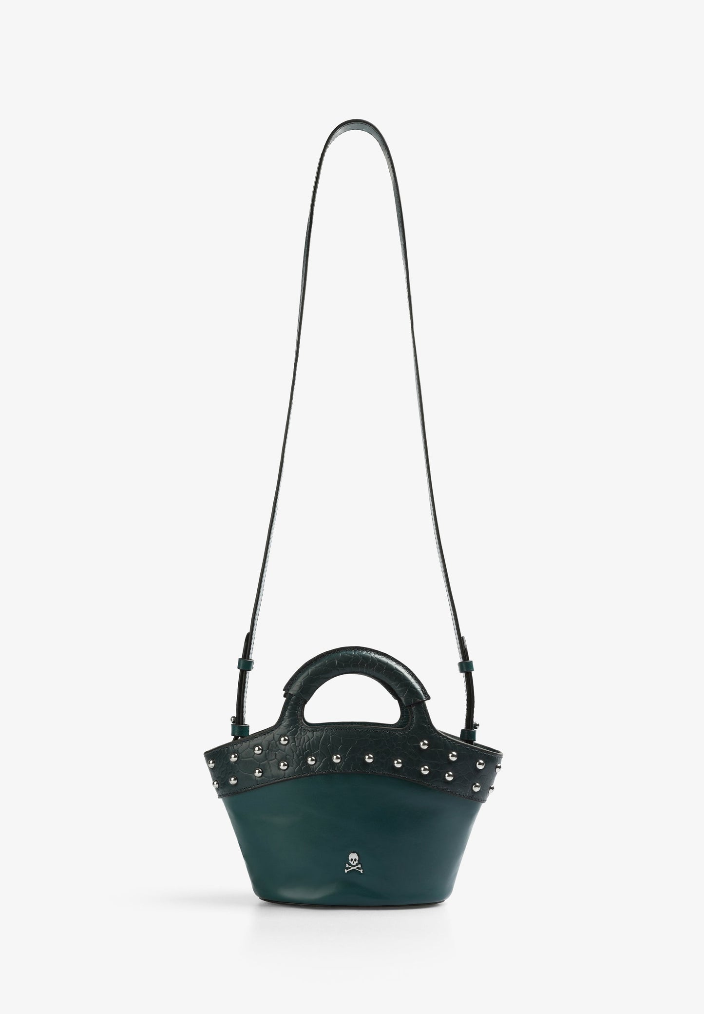 BOLSA MINI CESTA EM PELE