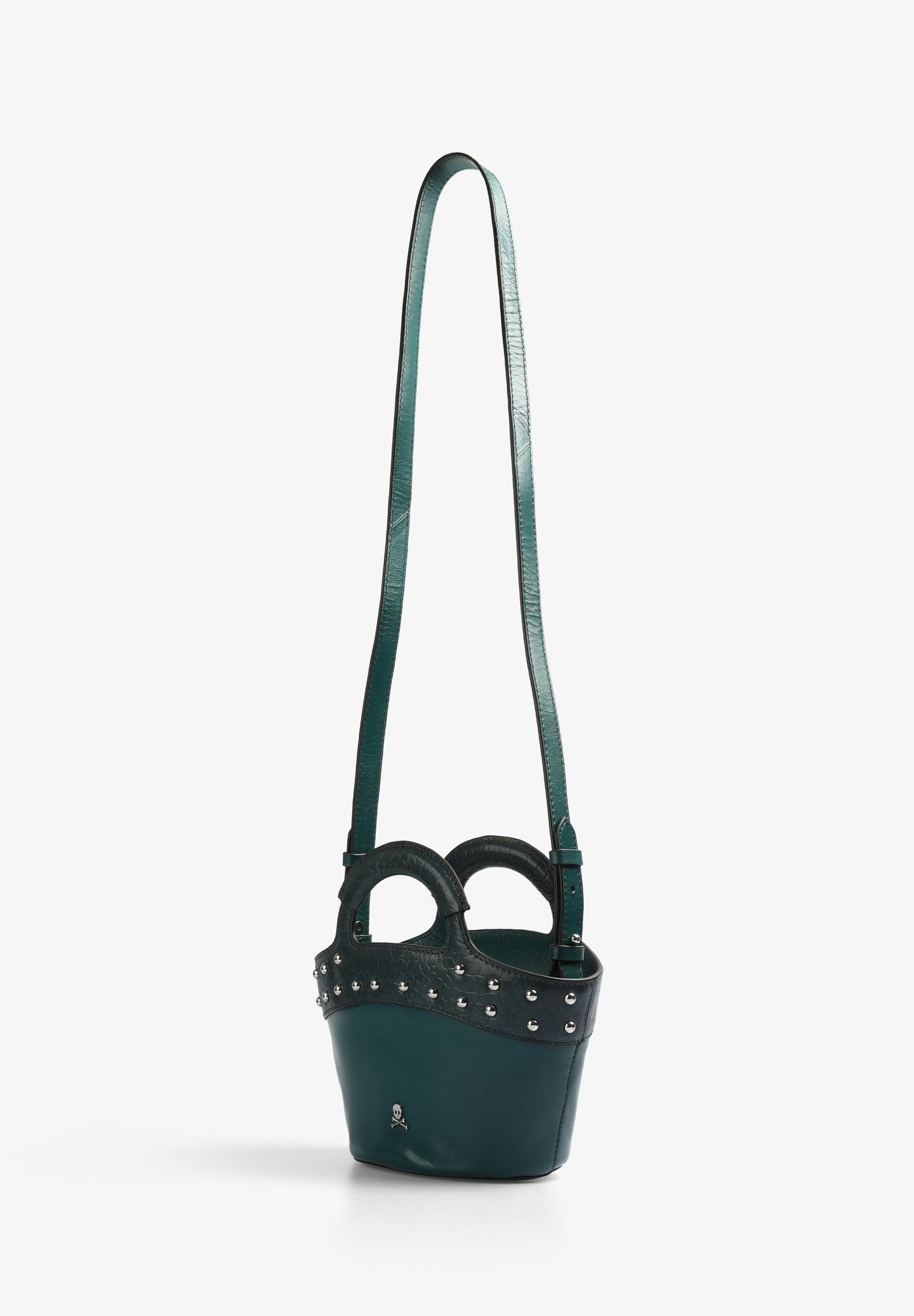 BOLSA MINI CESTA EM PELE