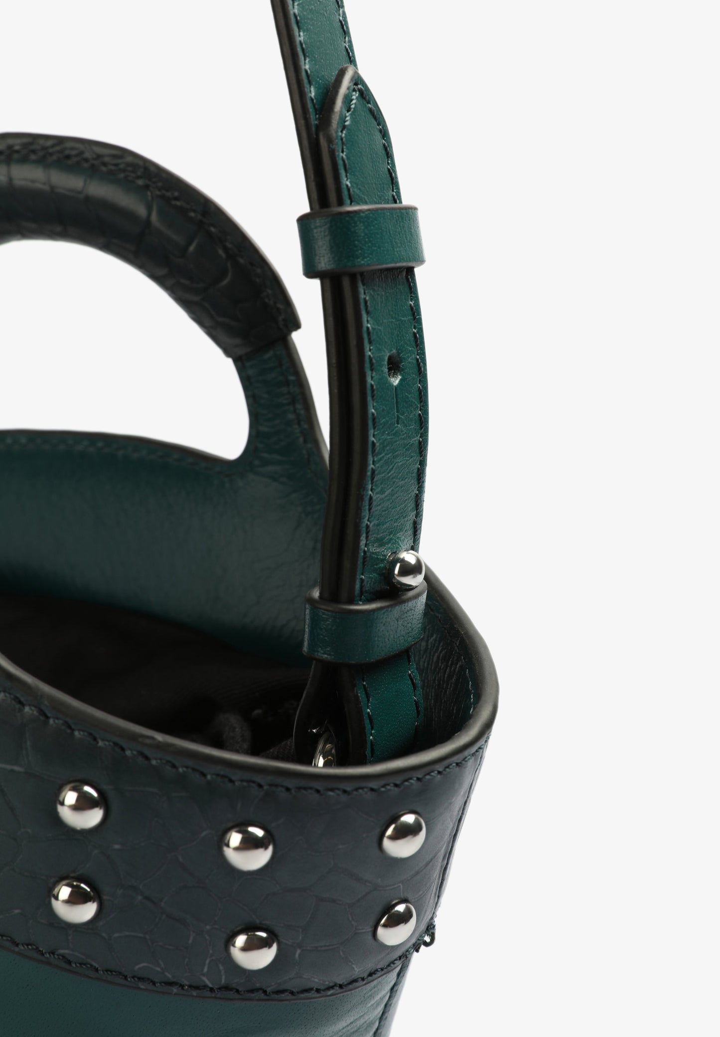 BOLSA MINI CESTA EM PELE