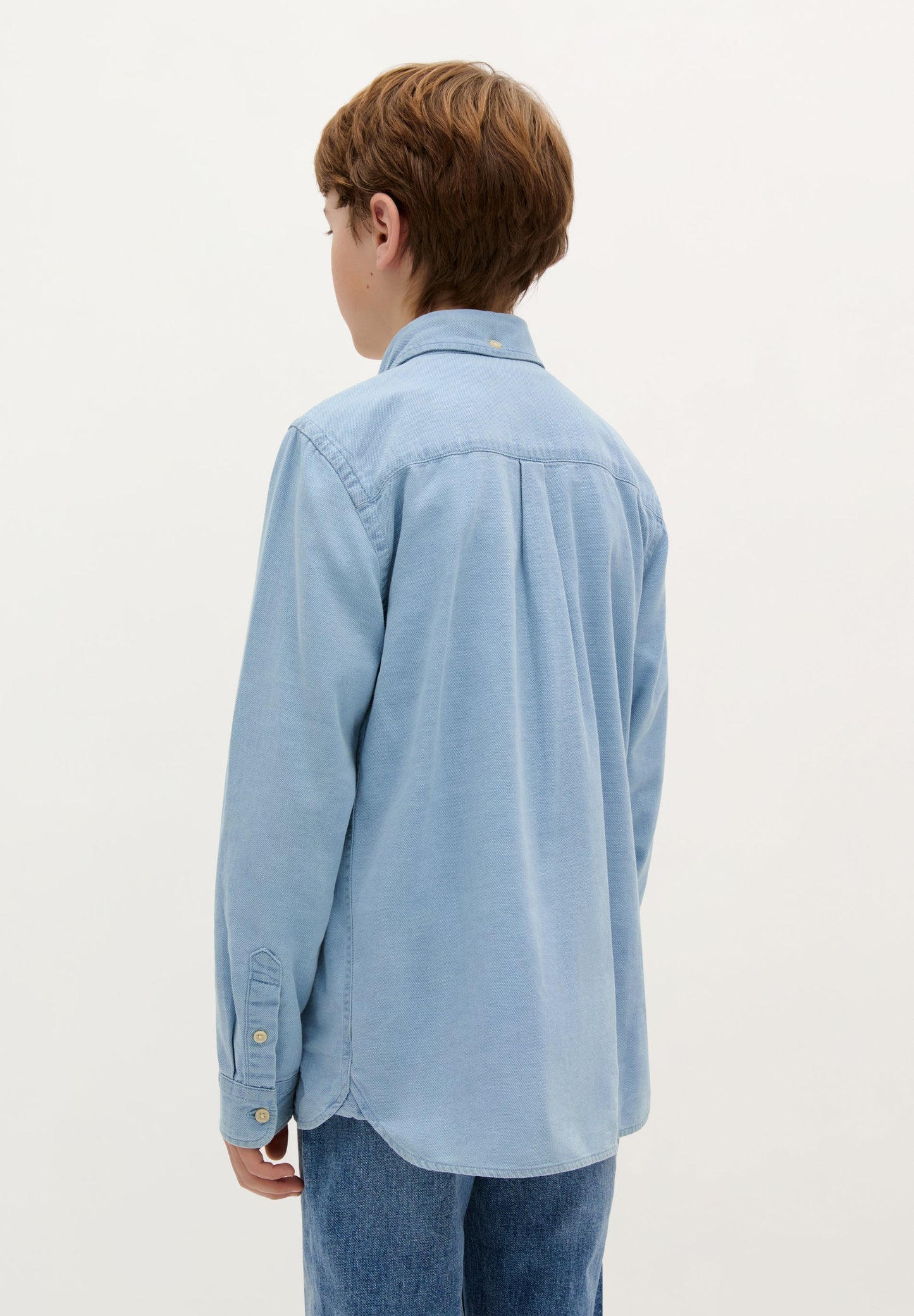 CAMISA DENIM DECOTE COM BOTÕES