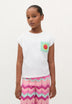 T-SHIRT COM BOLSO E CROCHET