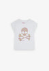 T-SHIRT COM SKULL EM GLITTER