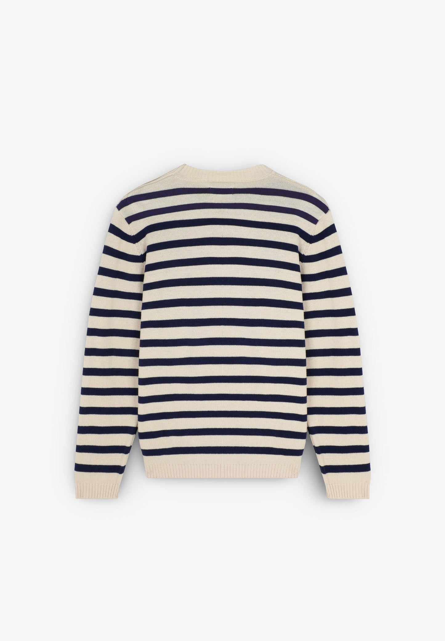 SWEATER DE MALHA ÀS RISCAS COM BOTÕES